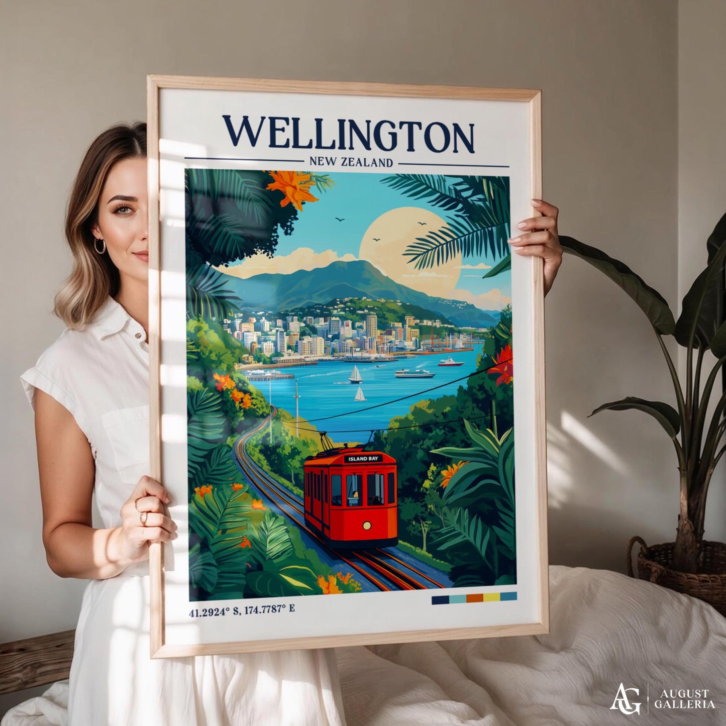Wellington Retro Travel Print