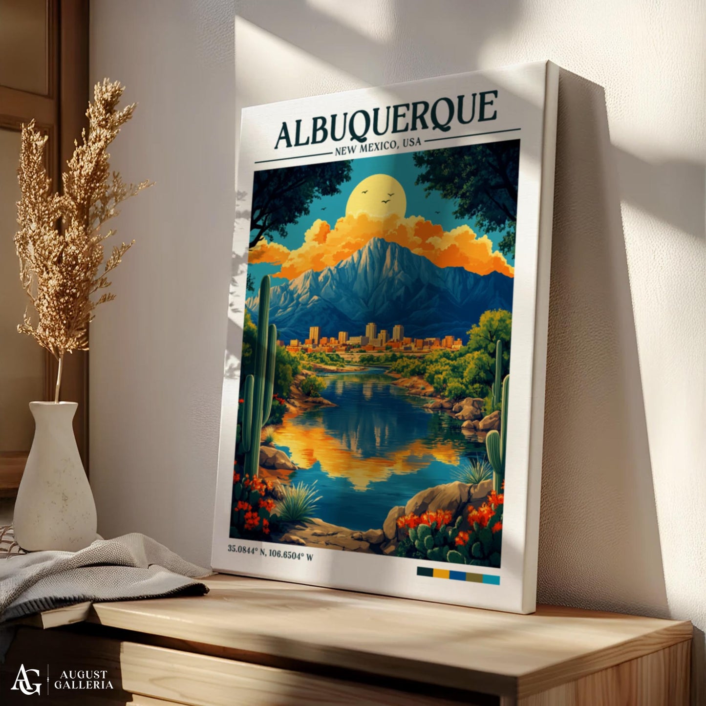 Albuquerque New Mexico Retro Travel Print
