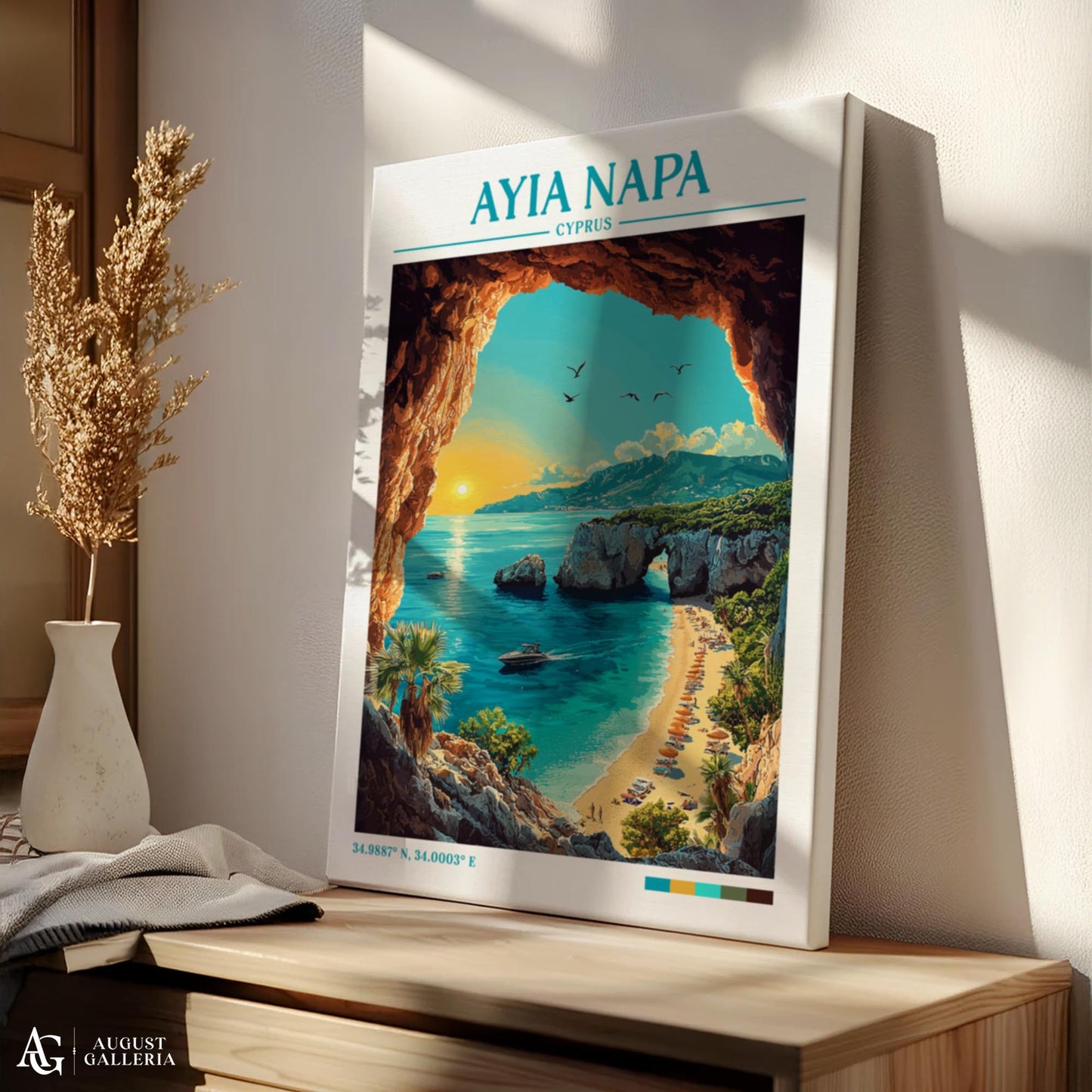 Ayia Napa Retro Travel Print