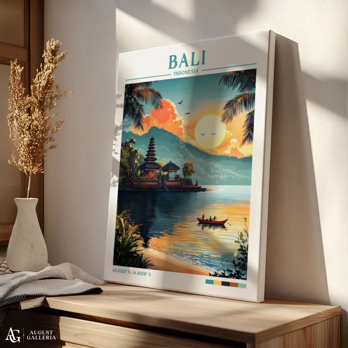 Bali Indonesia Retro Travel Print