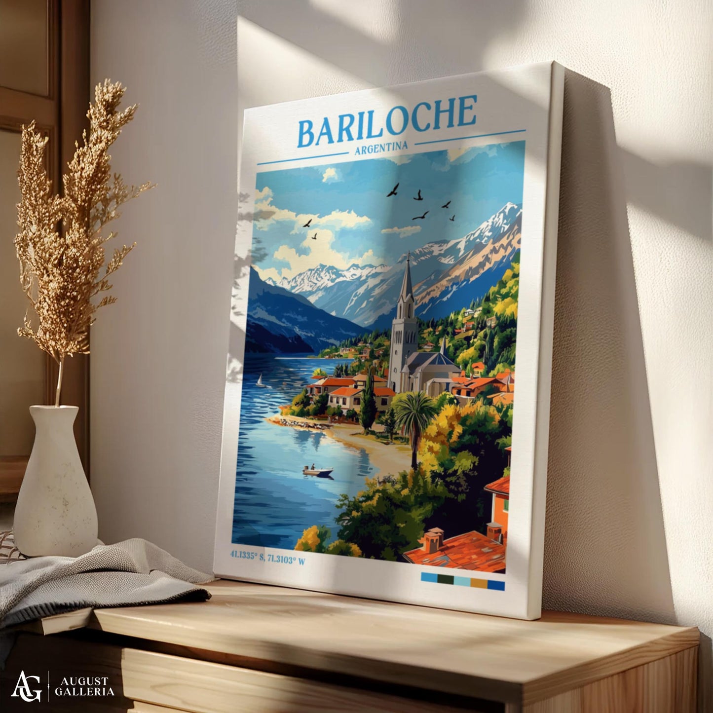 Bariloche Argentina Retro Travel Print