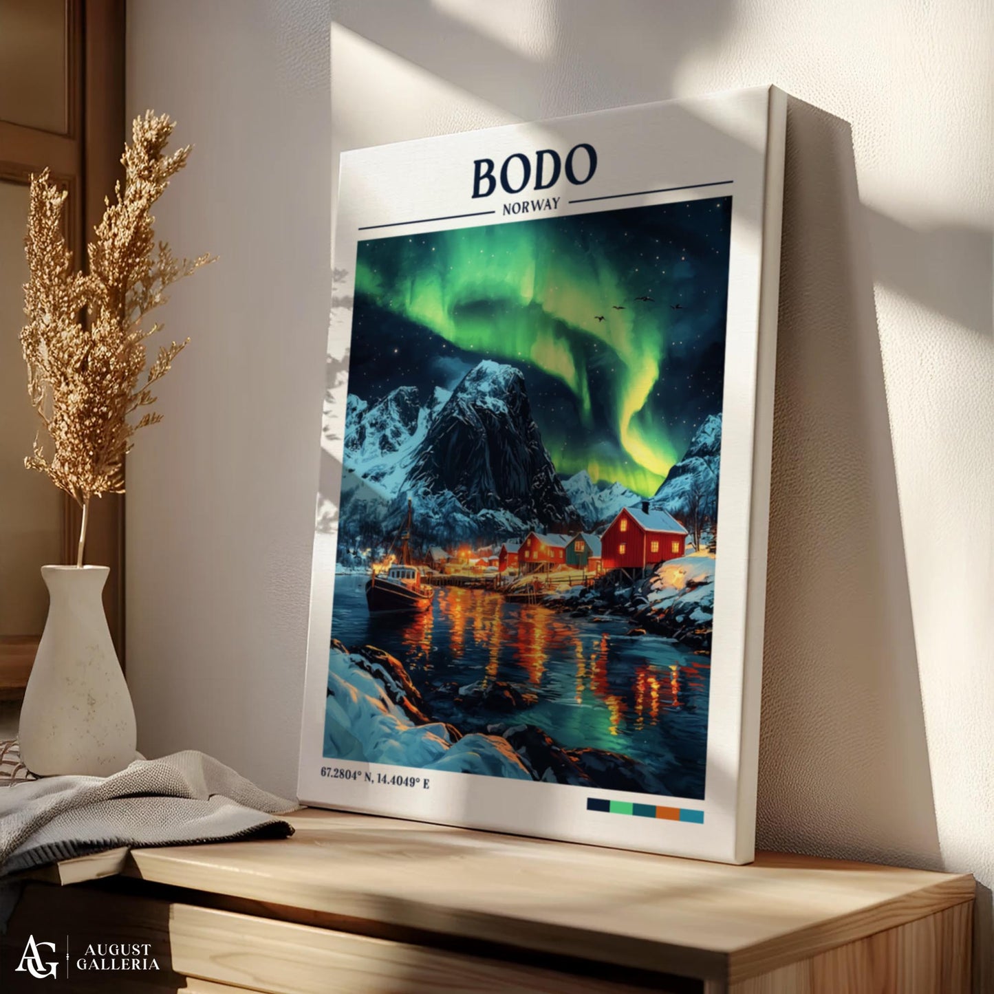 Bodo Norway Retro Travel Print