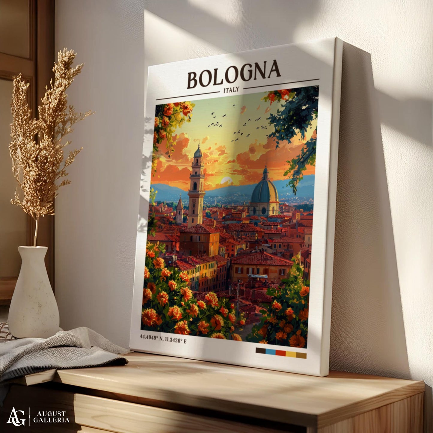 Bologna Italy Retro Travel Print