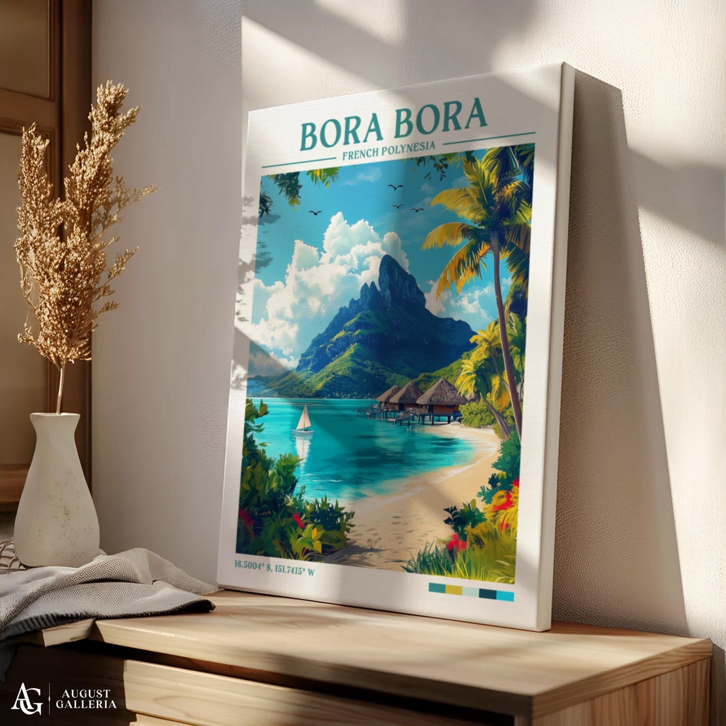 Bora Bora Retro Travel Print