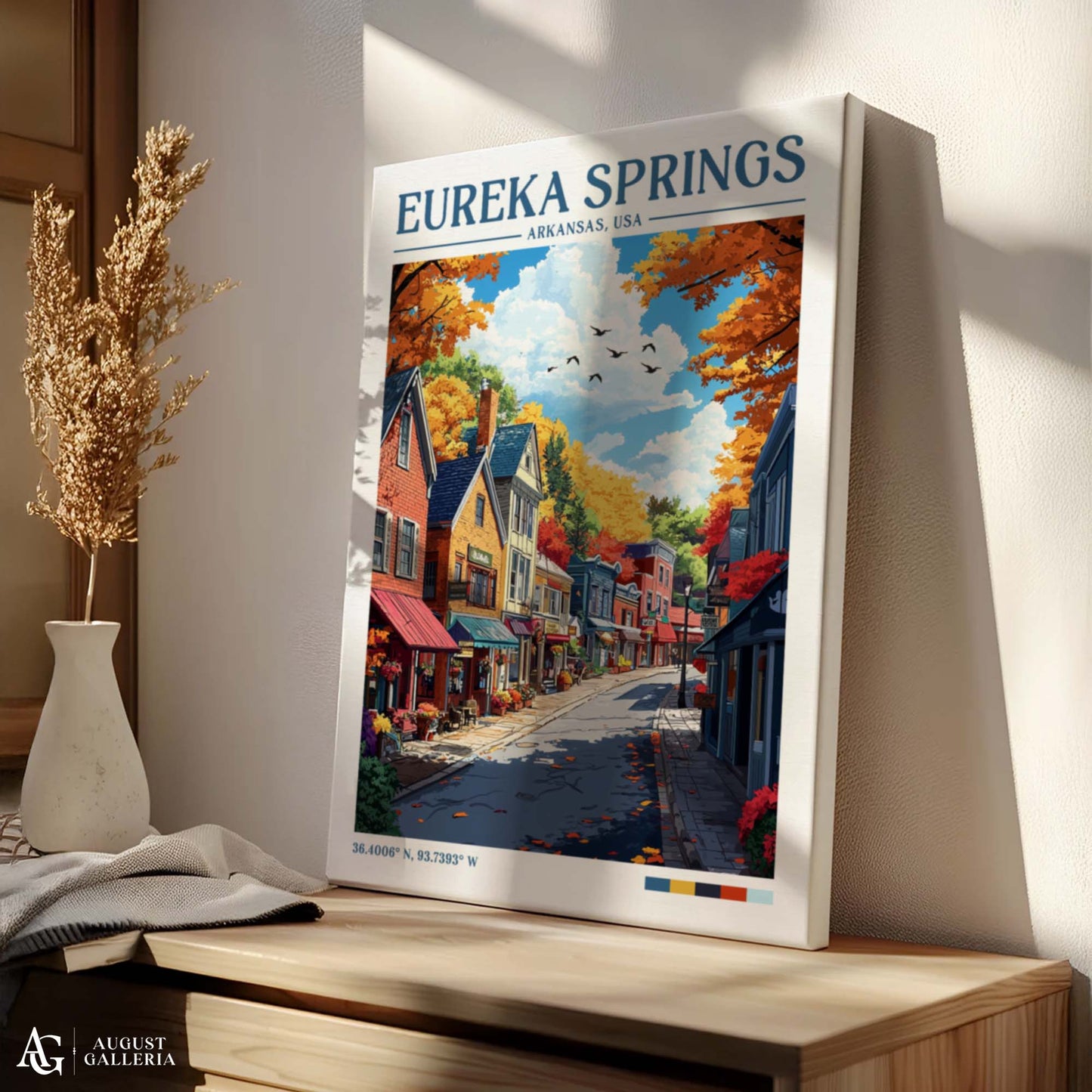 Eureka Springs Arkansas Retro Travel Print