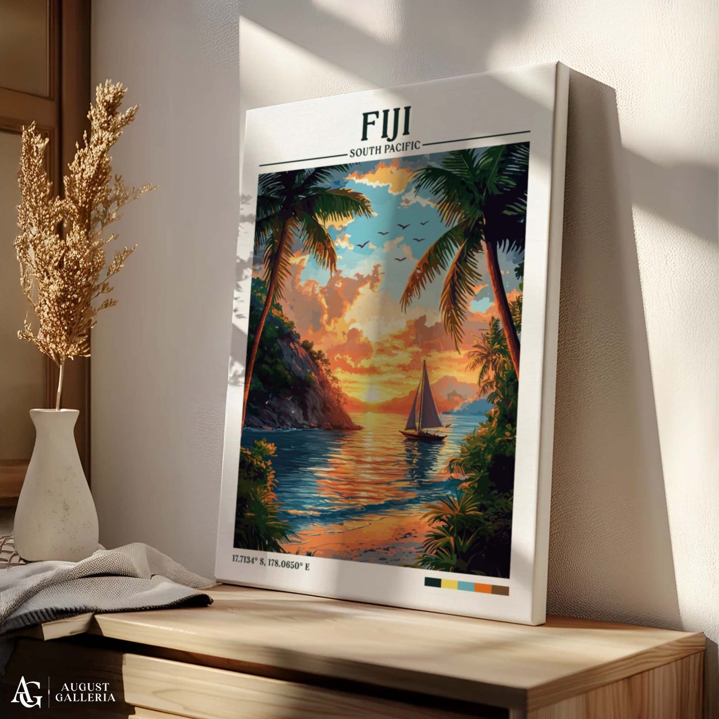 Fiji Retro Travel Print