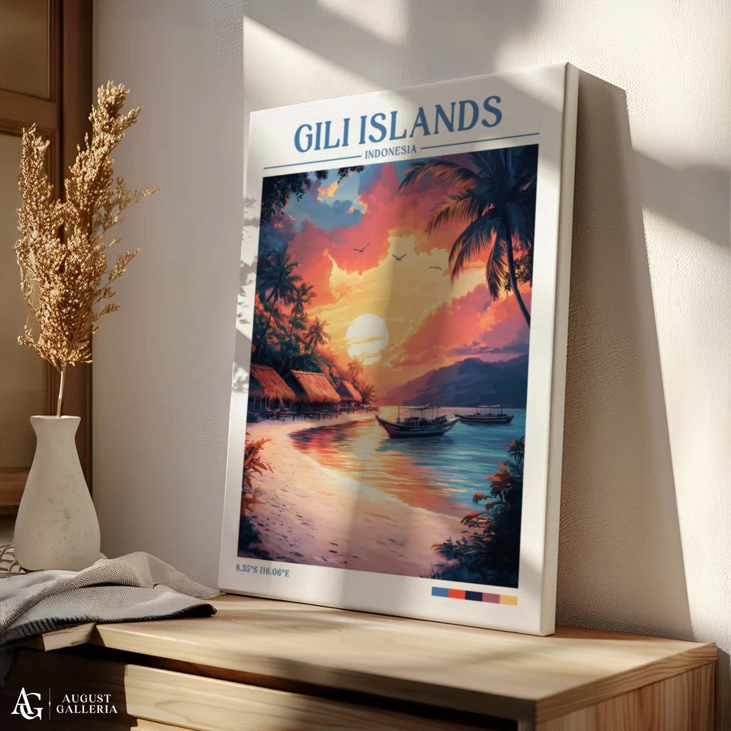 Gili Islands Retro Travel Print