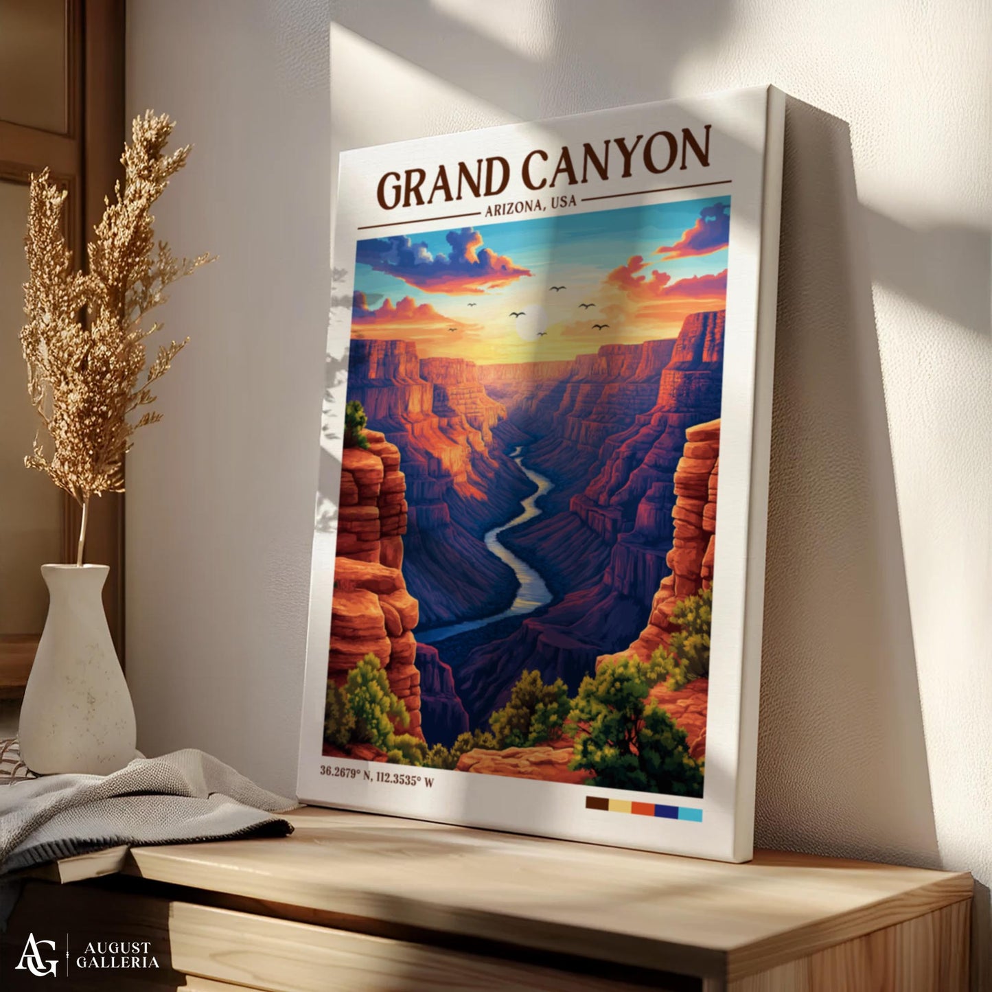 Grand Canyon Retro Travel Print