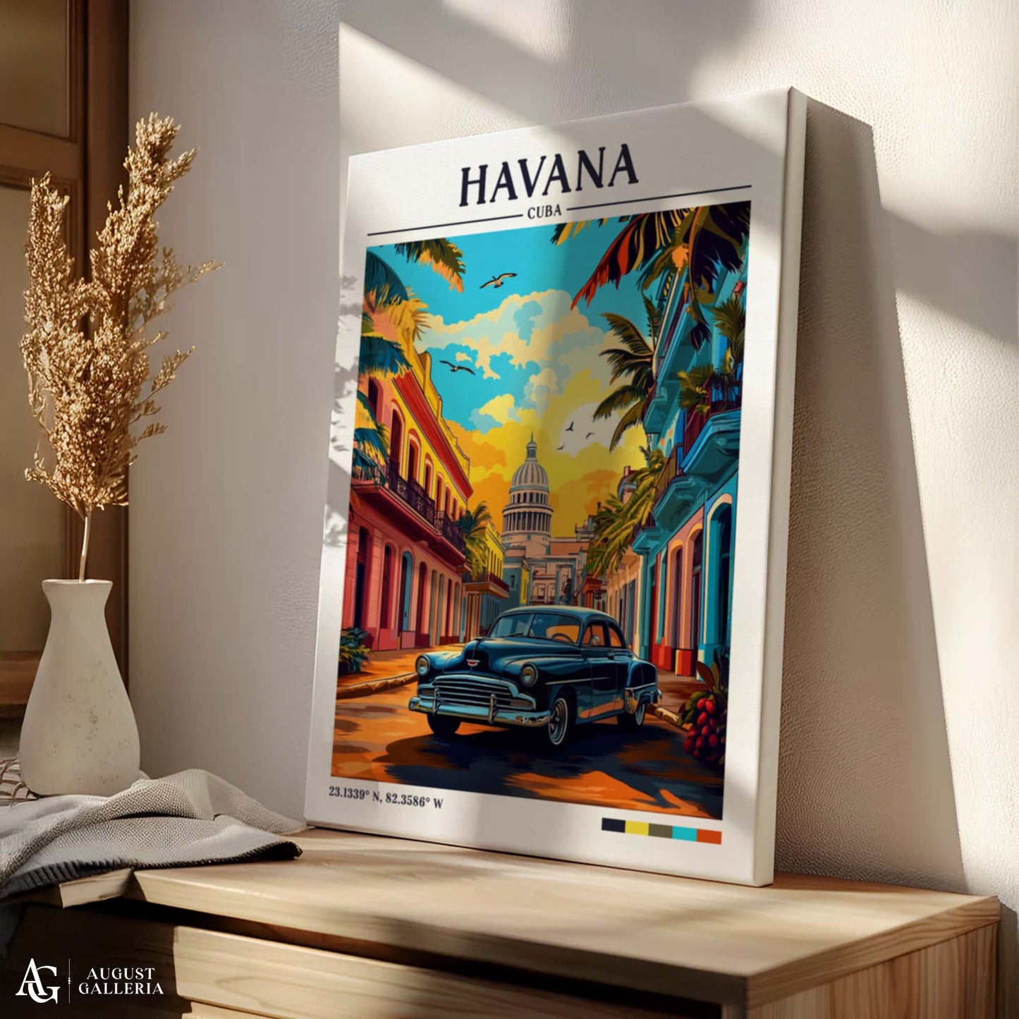 Havana Cuba Retro Travel Print