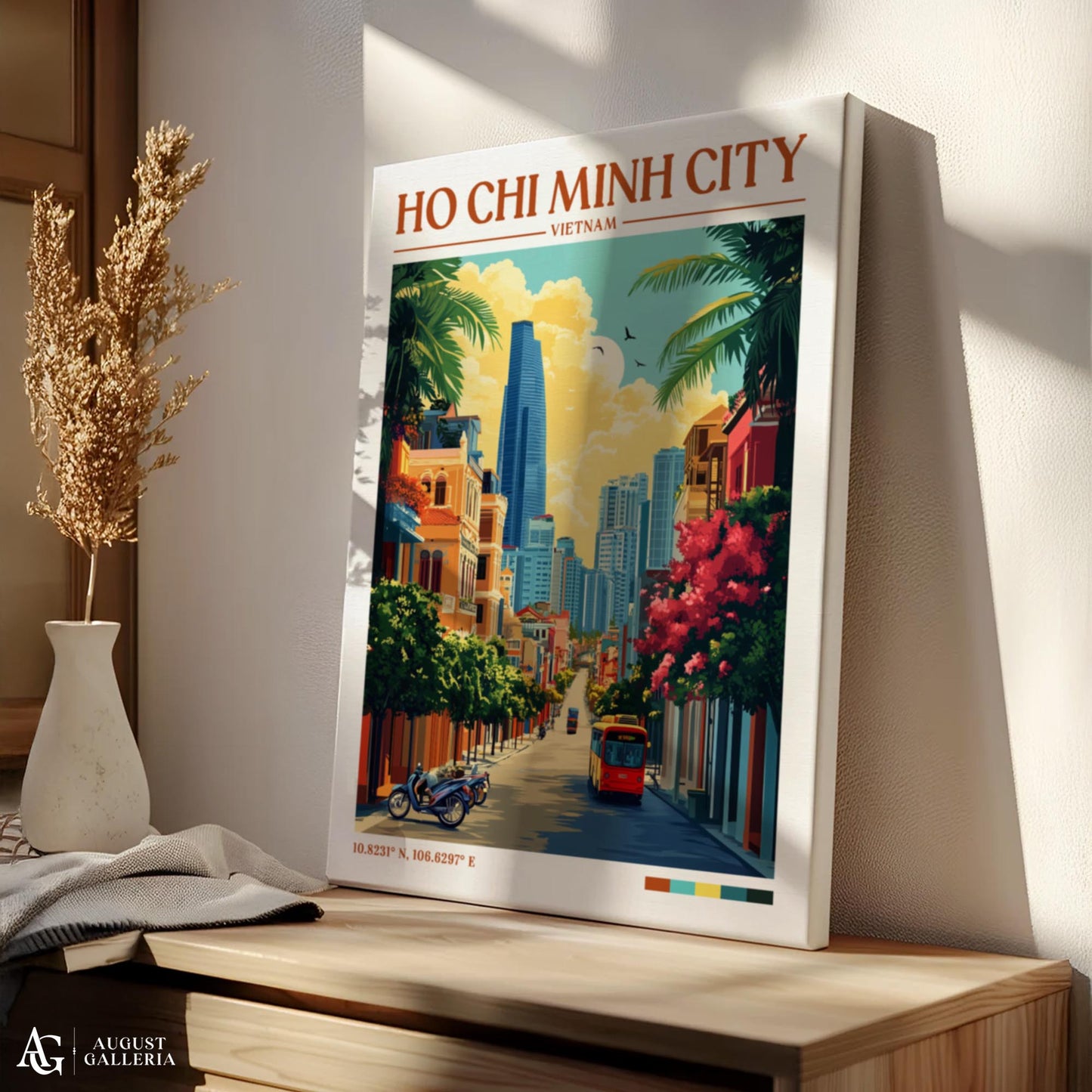 Ho Chi Minh City Retro Travel Print