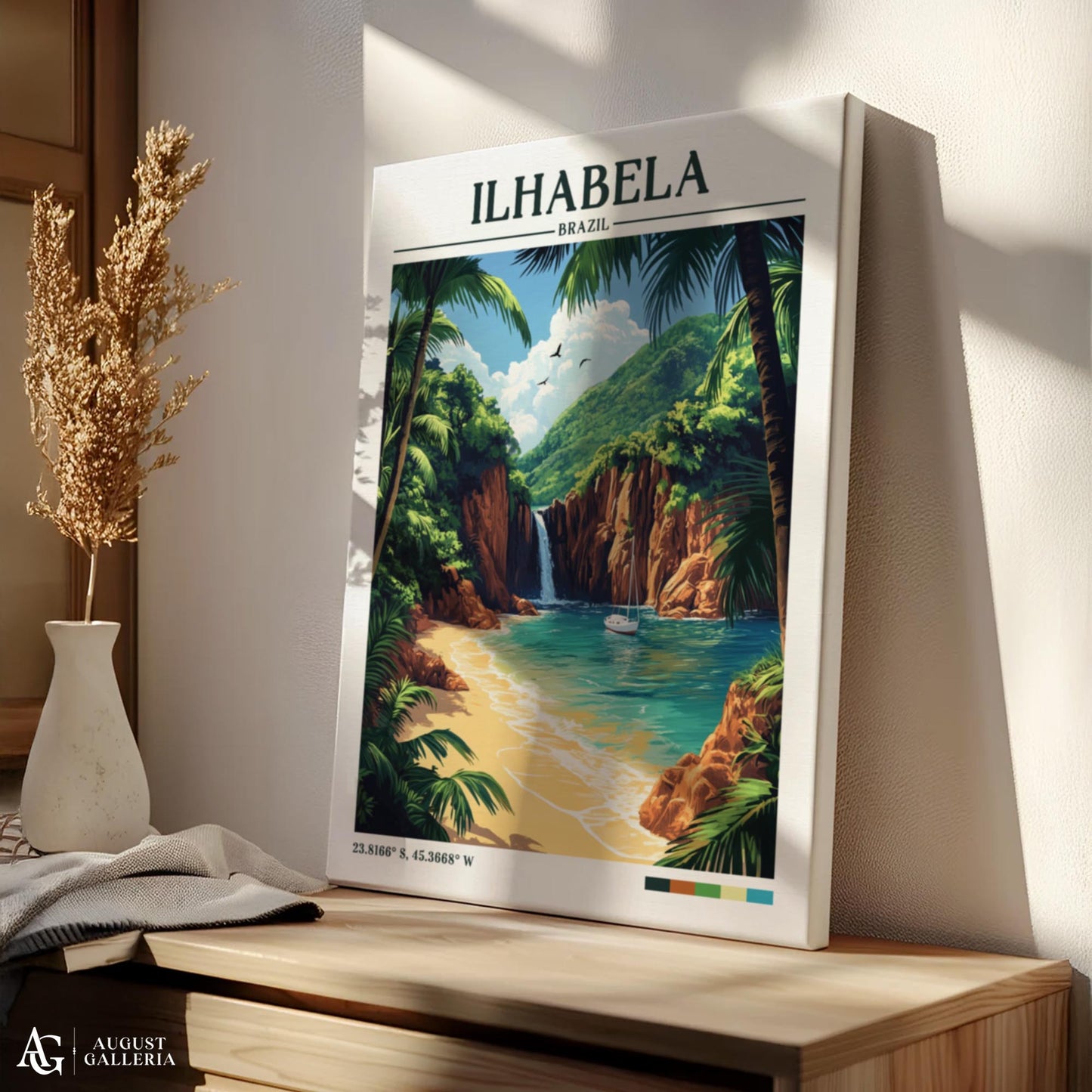 Ilhabela Brazil Retro Travel Print