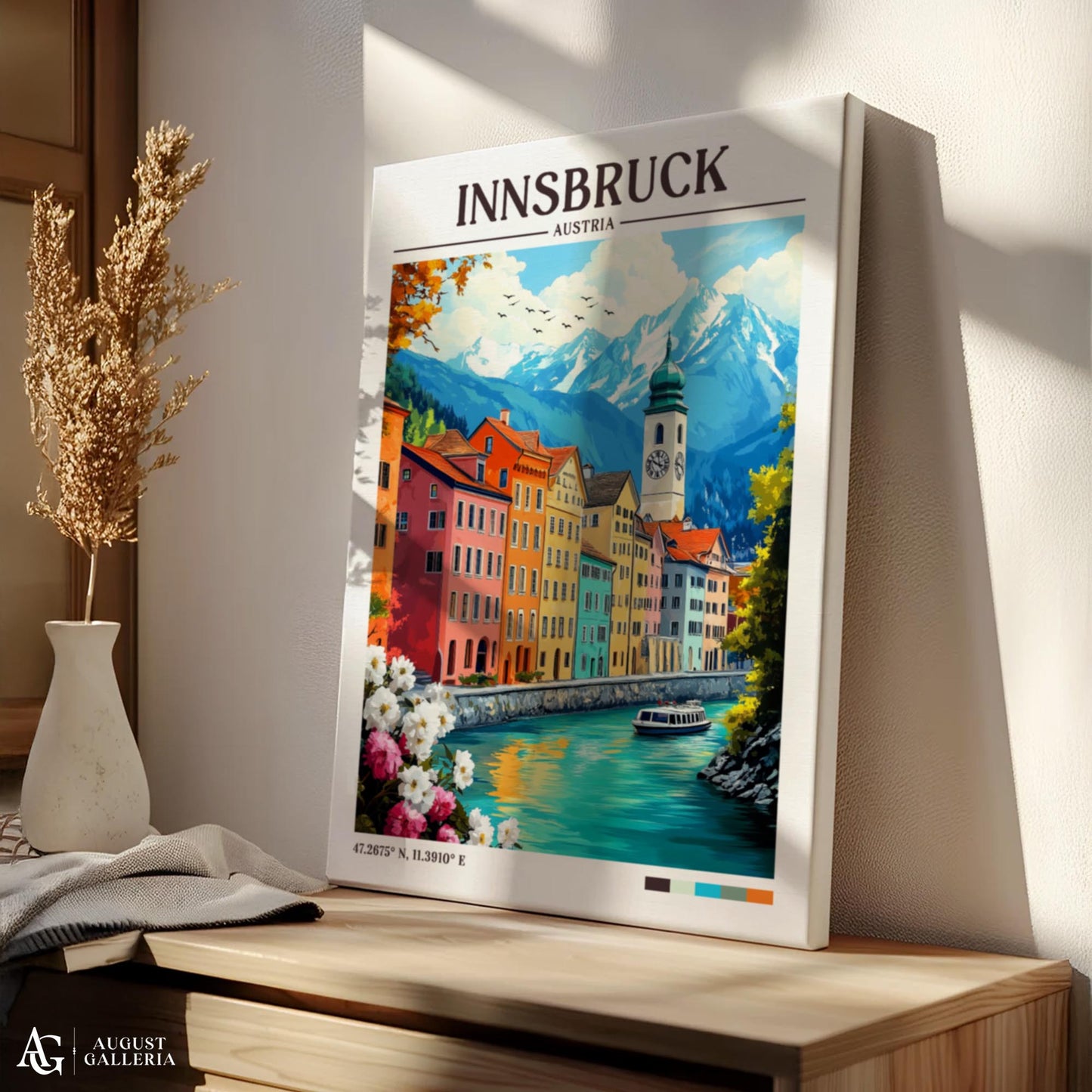 Innsbruck Austria Retro Travel Print