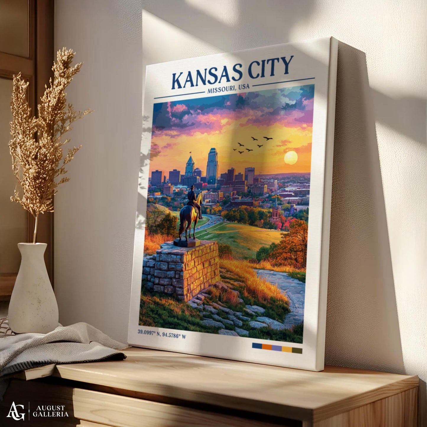 Kansas City Retro Travel Print