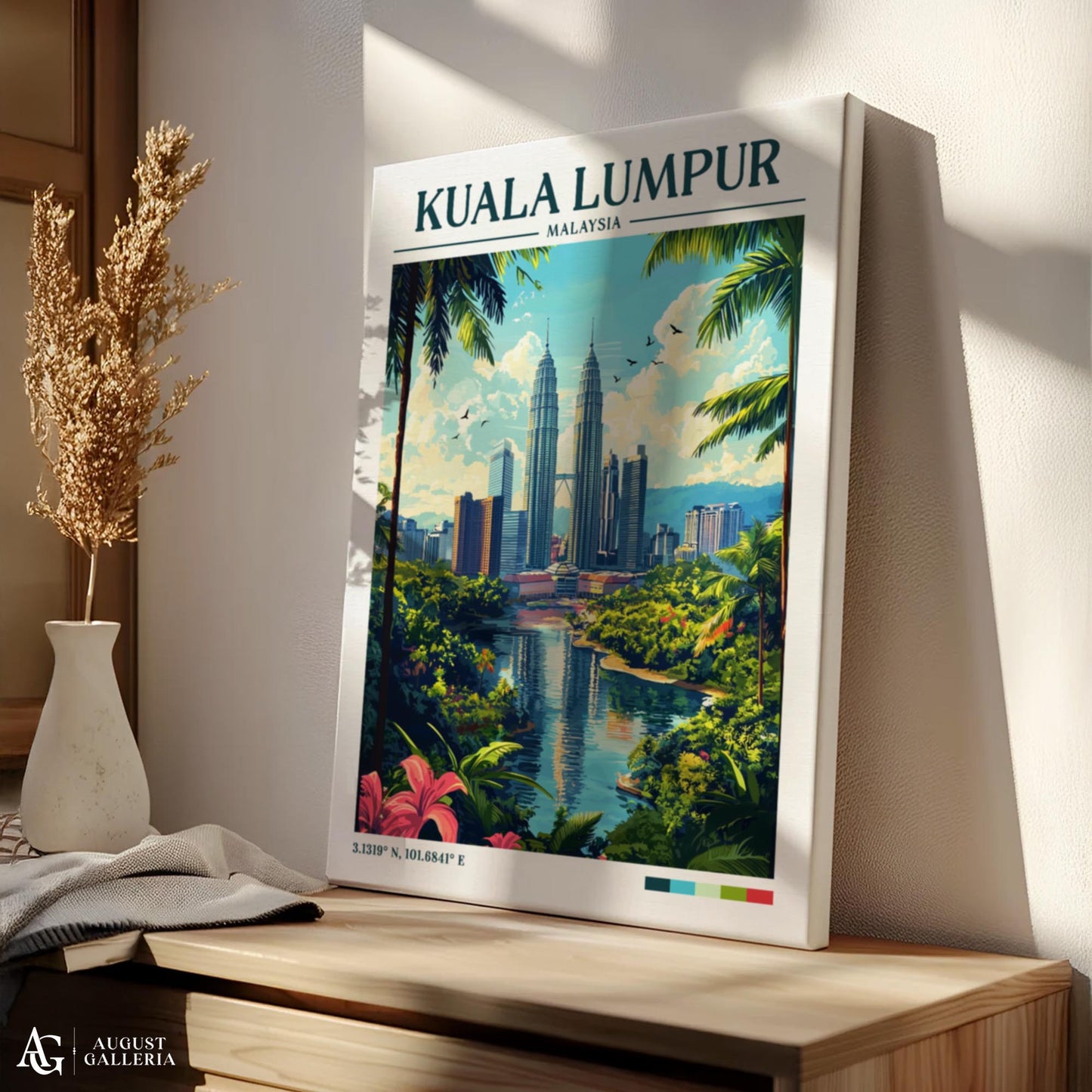 Kuala Lumpur Retro Travel Print
