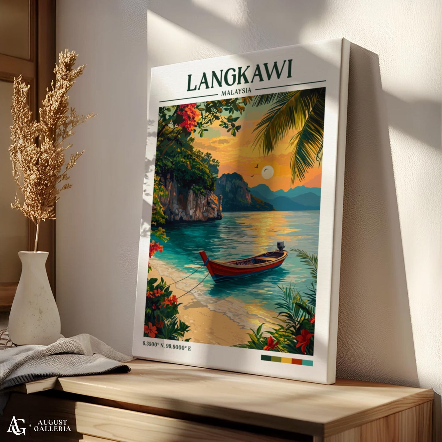 Langkawi Malaysia Retro Travel Print