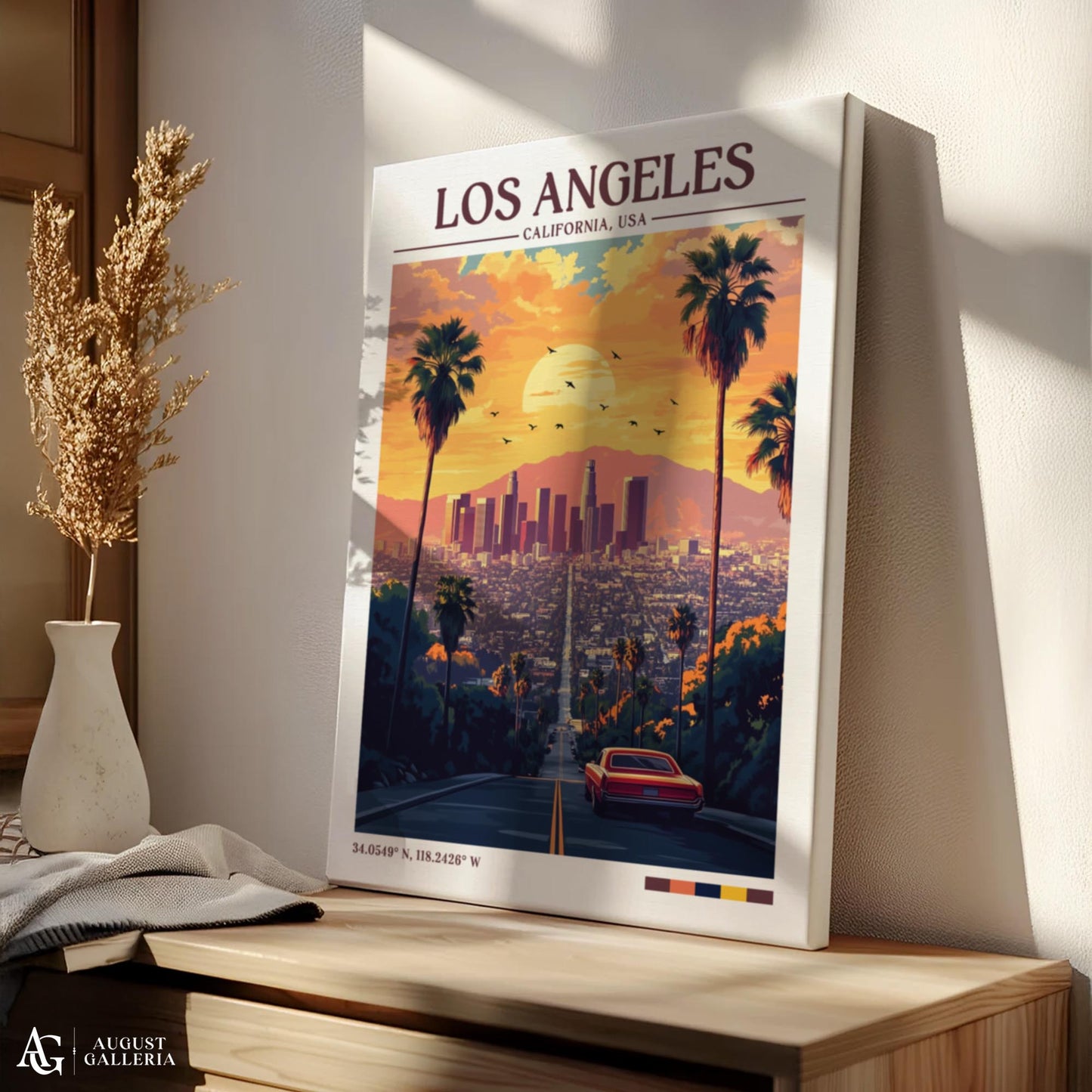 Los Angeles California Retro Travel Print