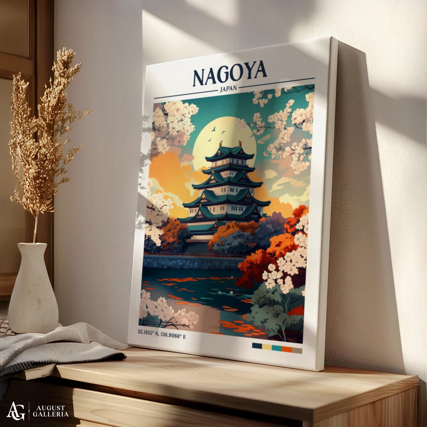 Nagoya Japan Retro Travel Print