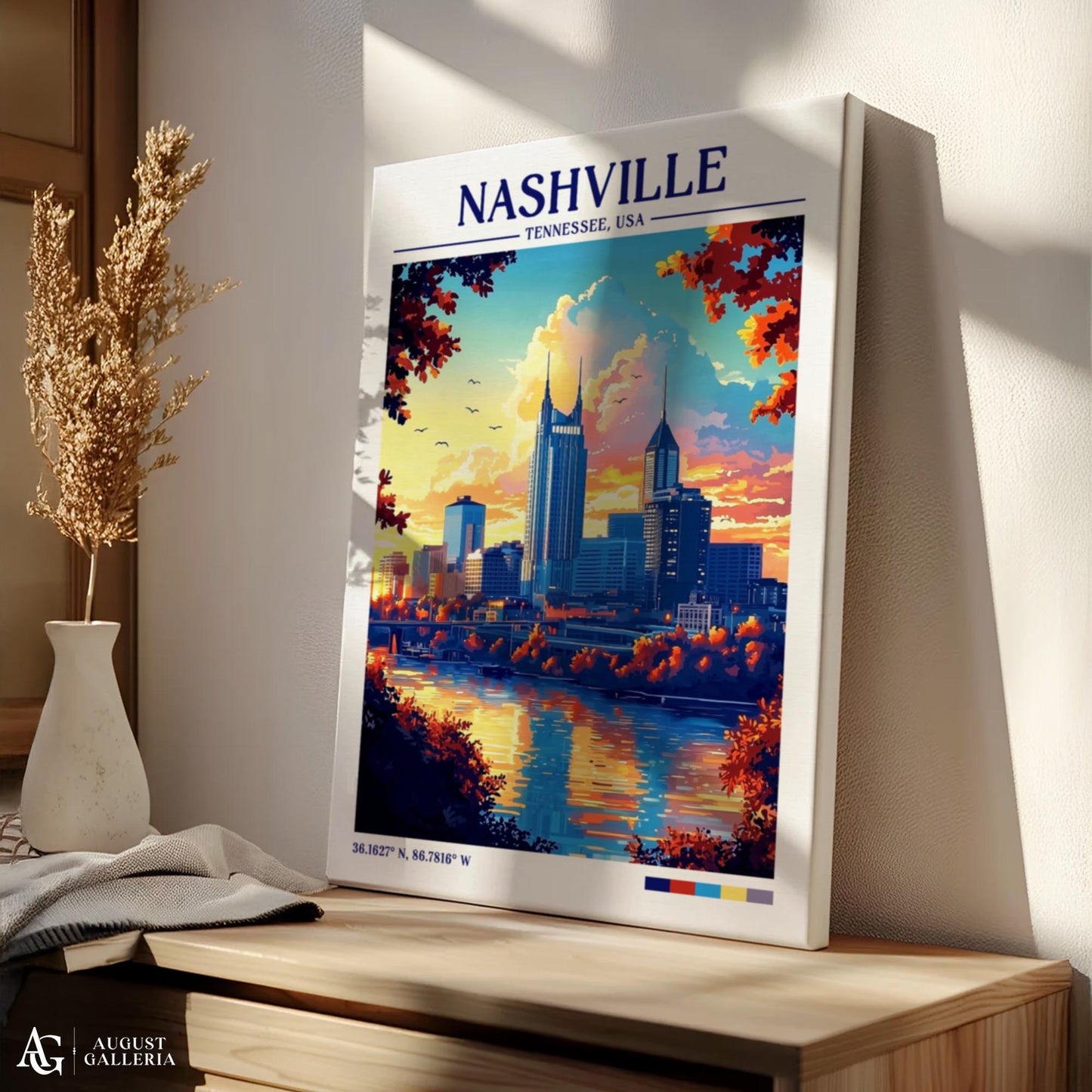 Nashville Tennessee Retro Travel Print