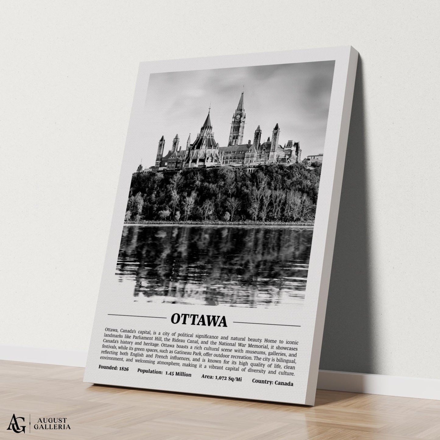 Ottawa Black & White City Print