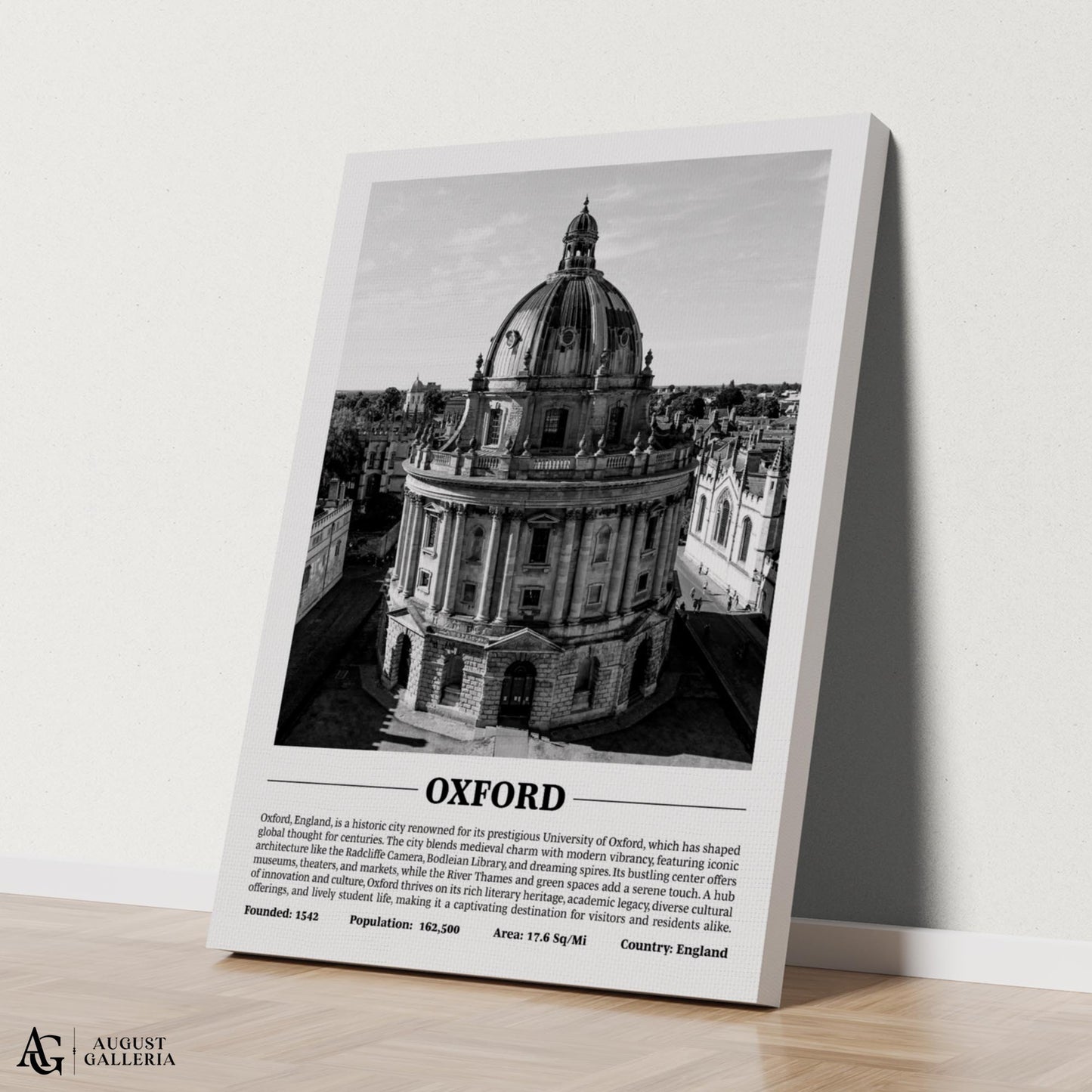 Oxford Black & White City Print