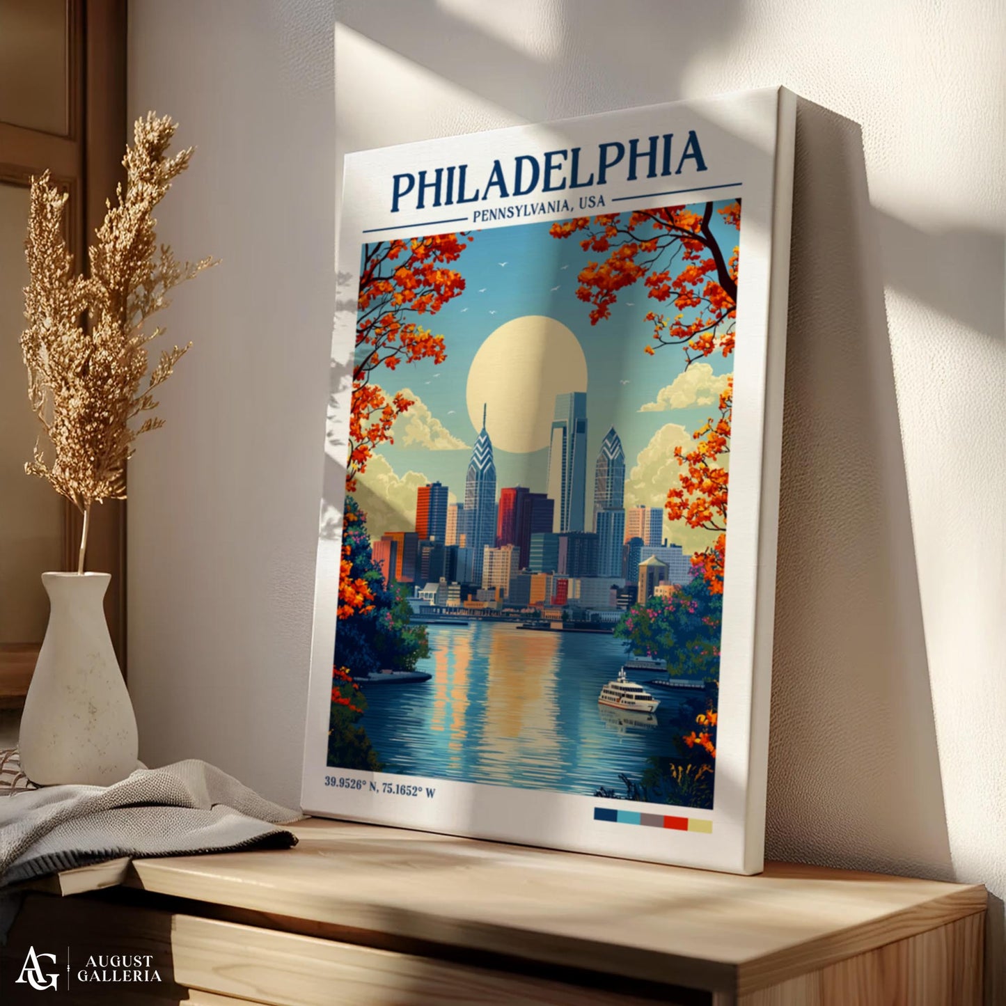 Philadelphia Retro Travel Print