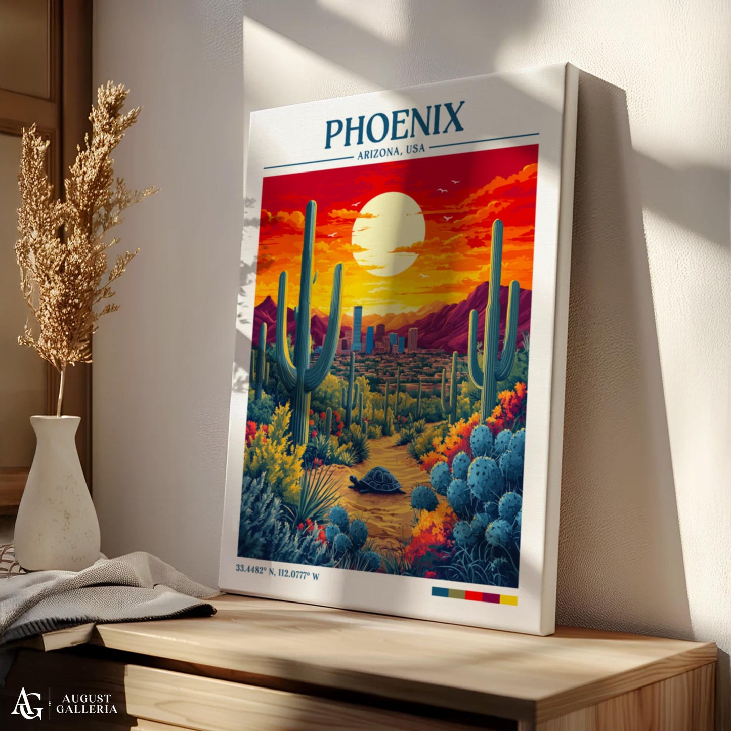 Phoenix Arizona Retro Travel Print