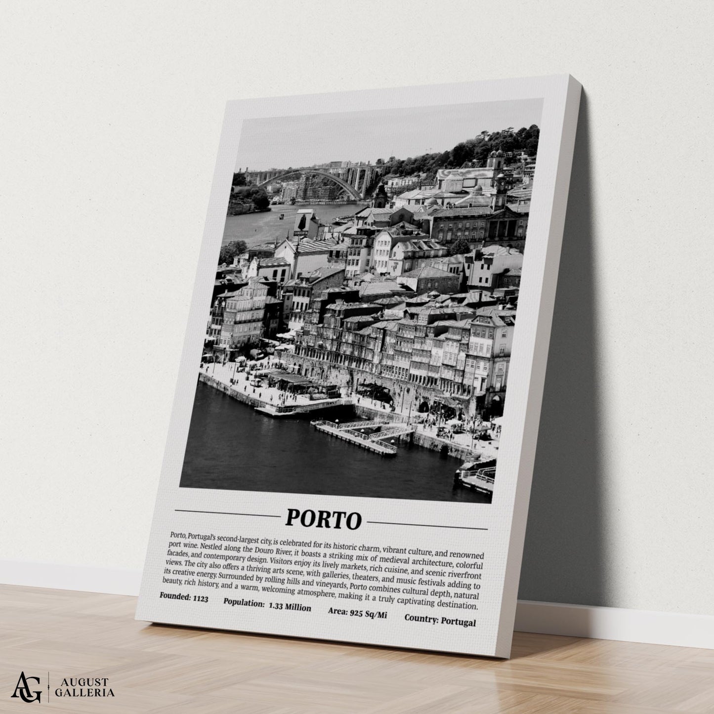Porto Black & White City Print