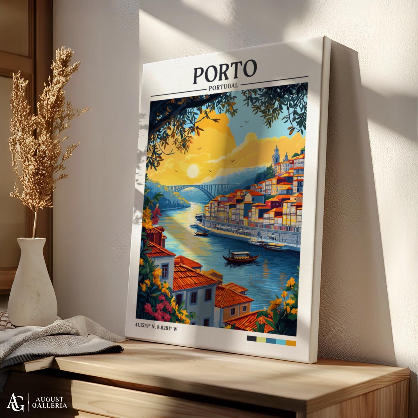 Porto Portugal Retro Travel Print