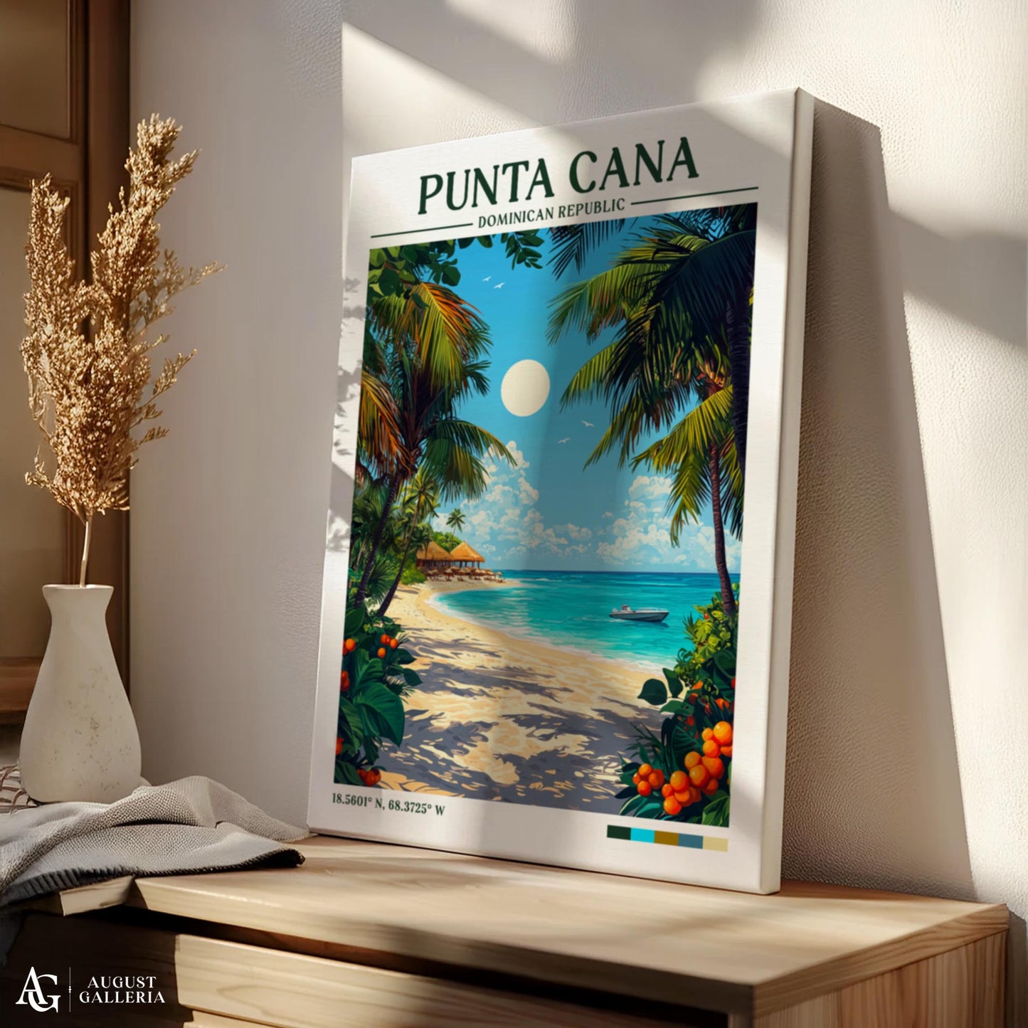 Punta Cana Retro Travel Print