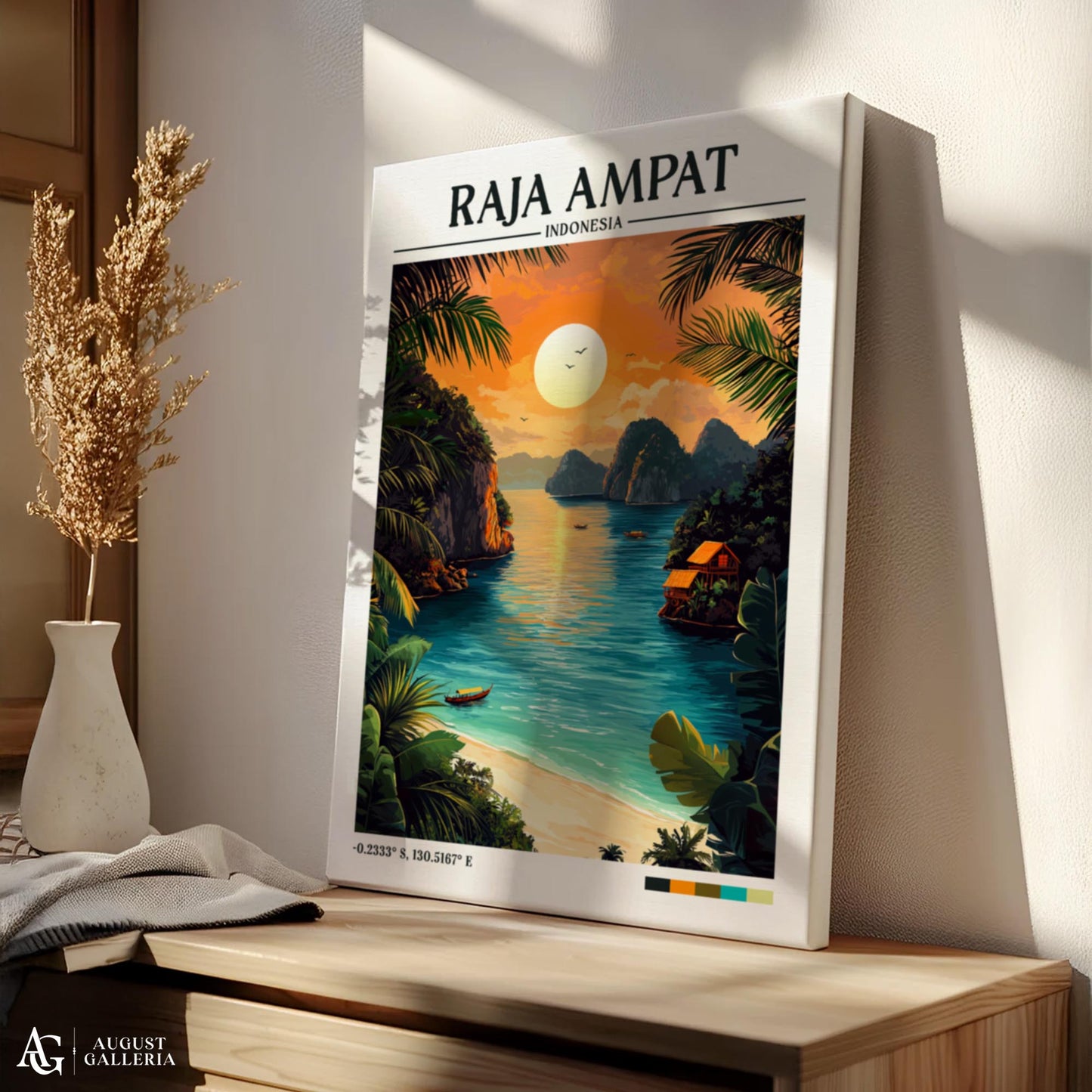 Raja Ampat Retro Travel Print