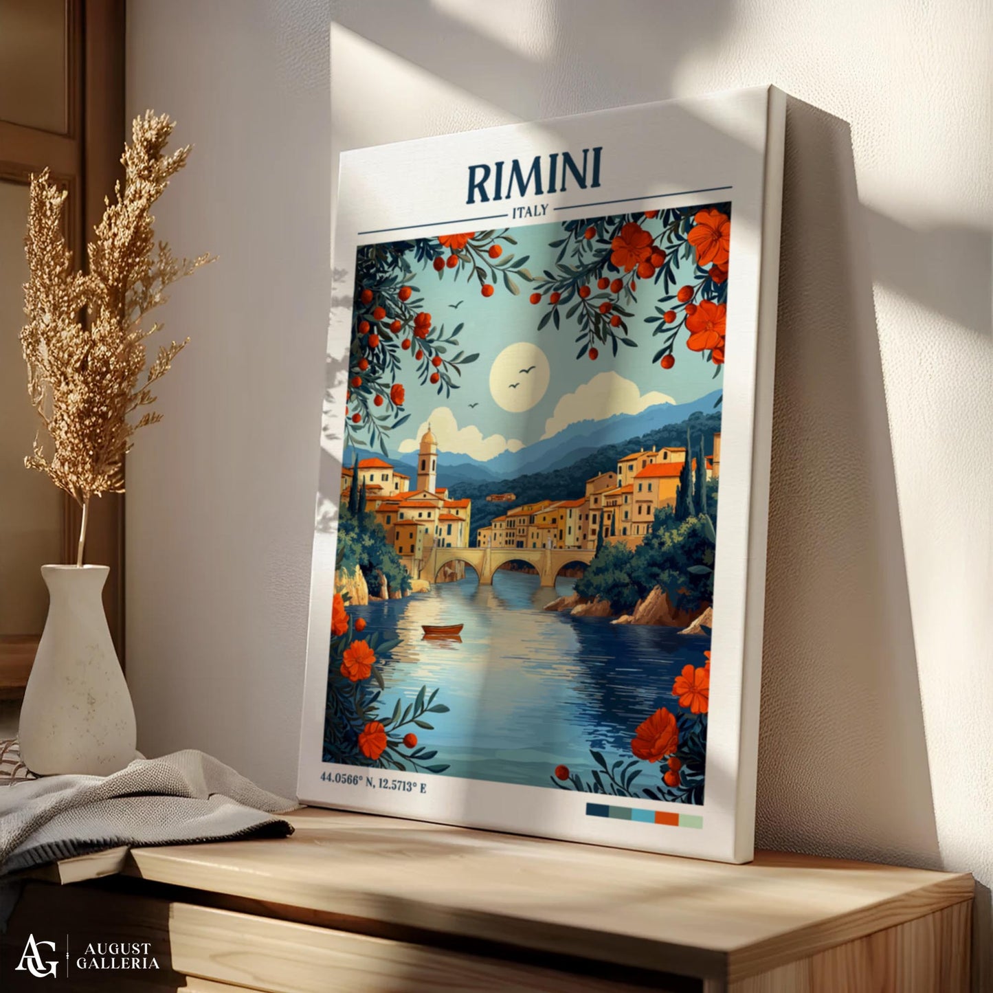 Rimini Italy Retro Travel Print