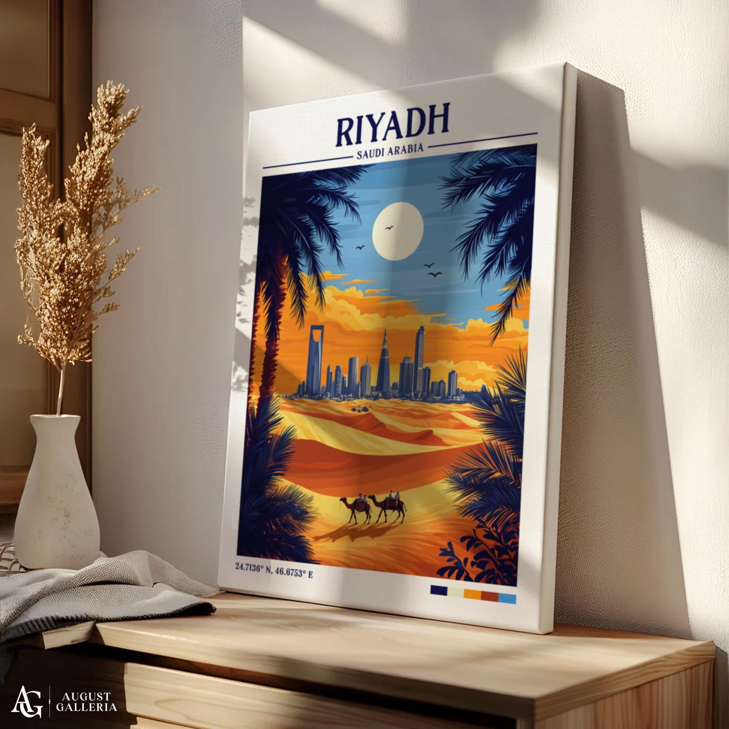 Riyadh Retro Travel Print