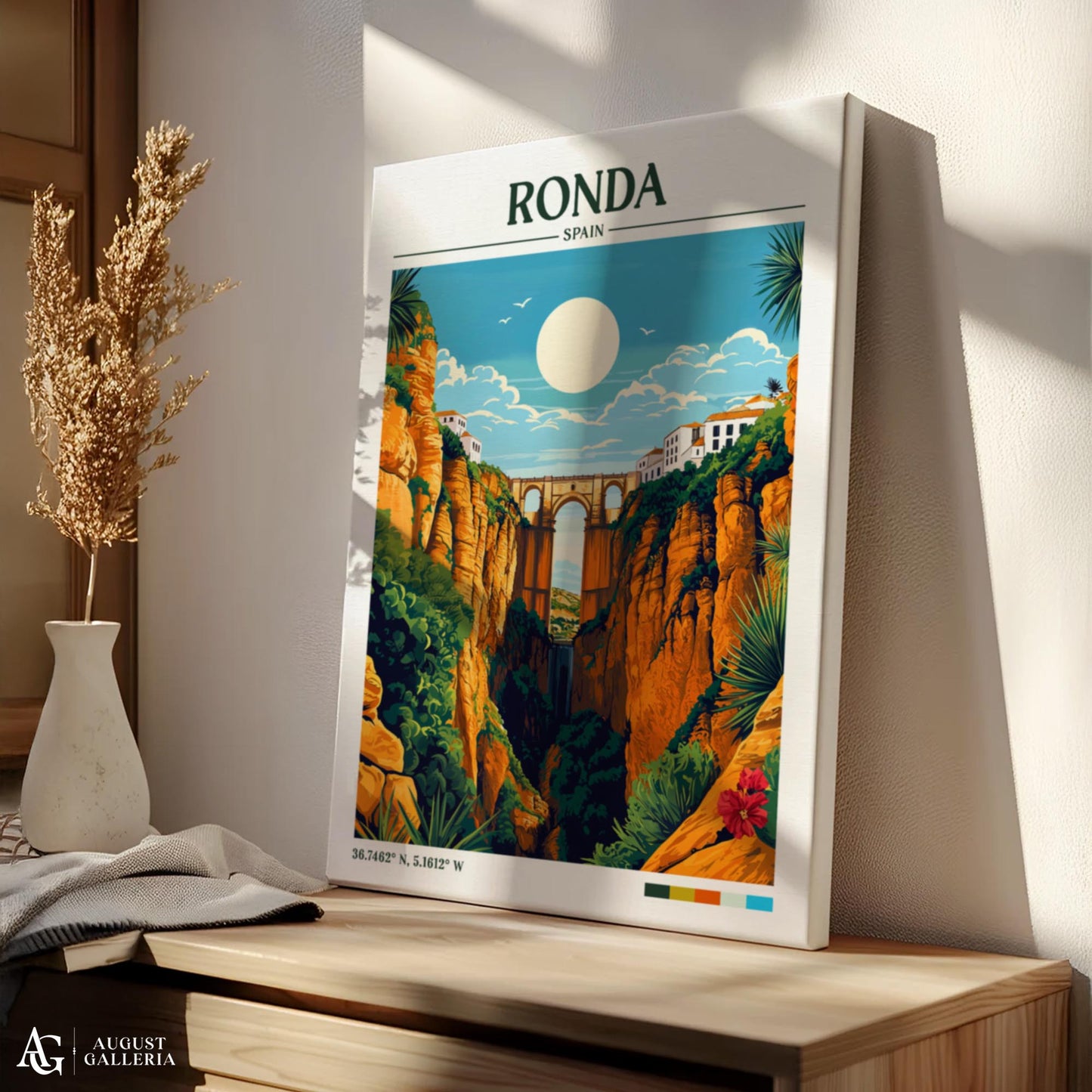 Ronda Spain Retro Travel Print