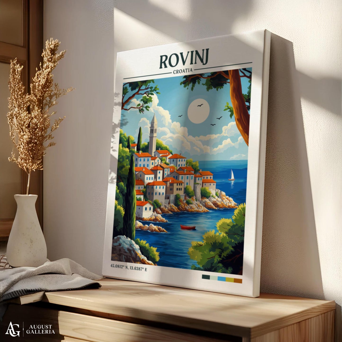 Rovinj Croatia Retro Travel Print