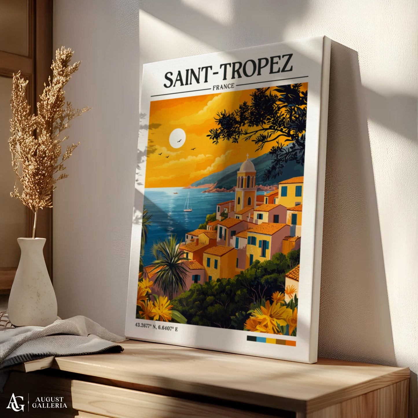 Saint-Tropez Retro Travel Print