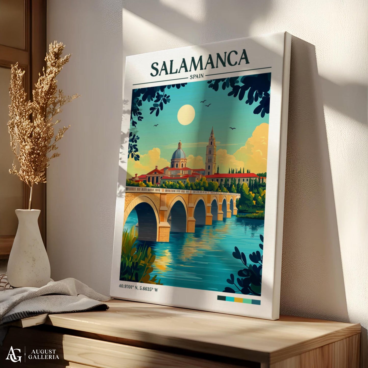 Salamanca Spain Retro Travel Print