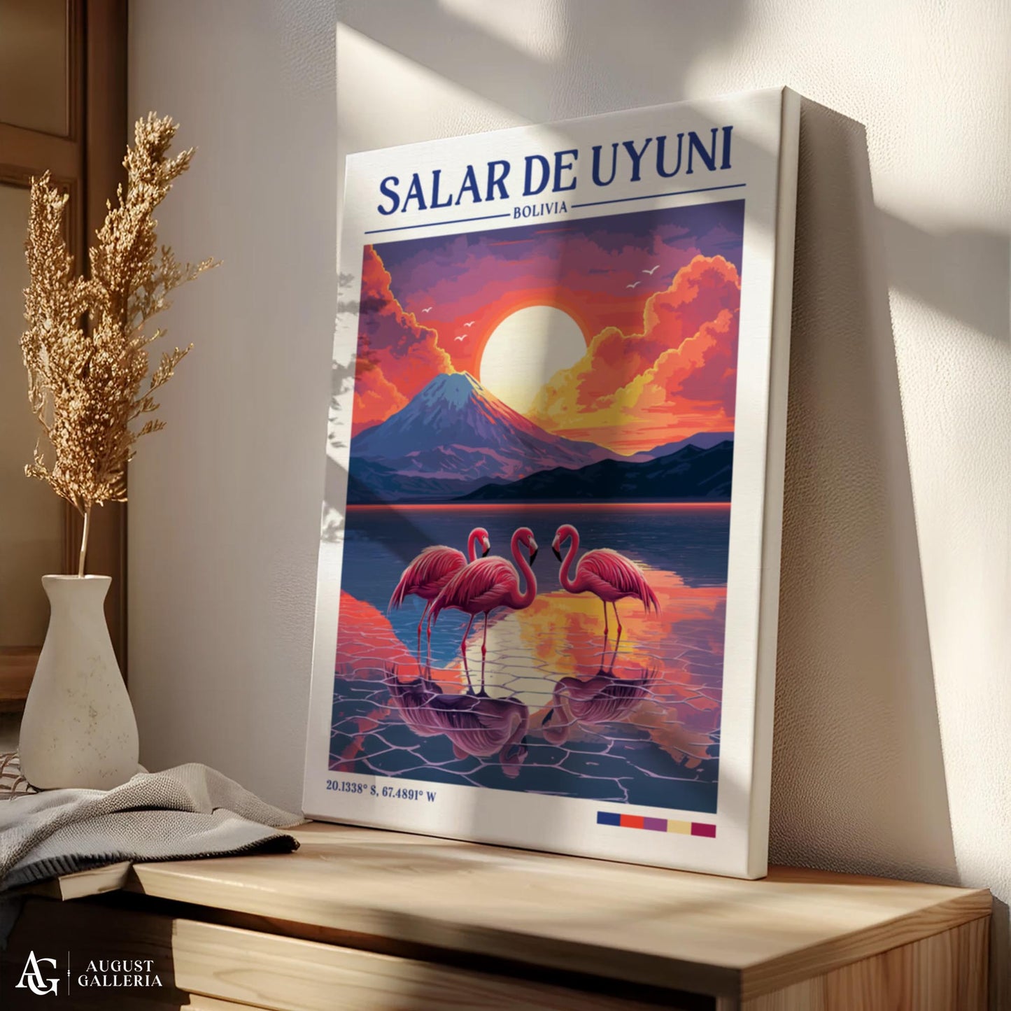 Salar de Uyuni Retro Travel Print