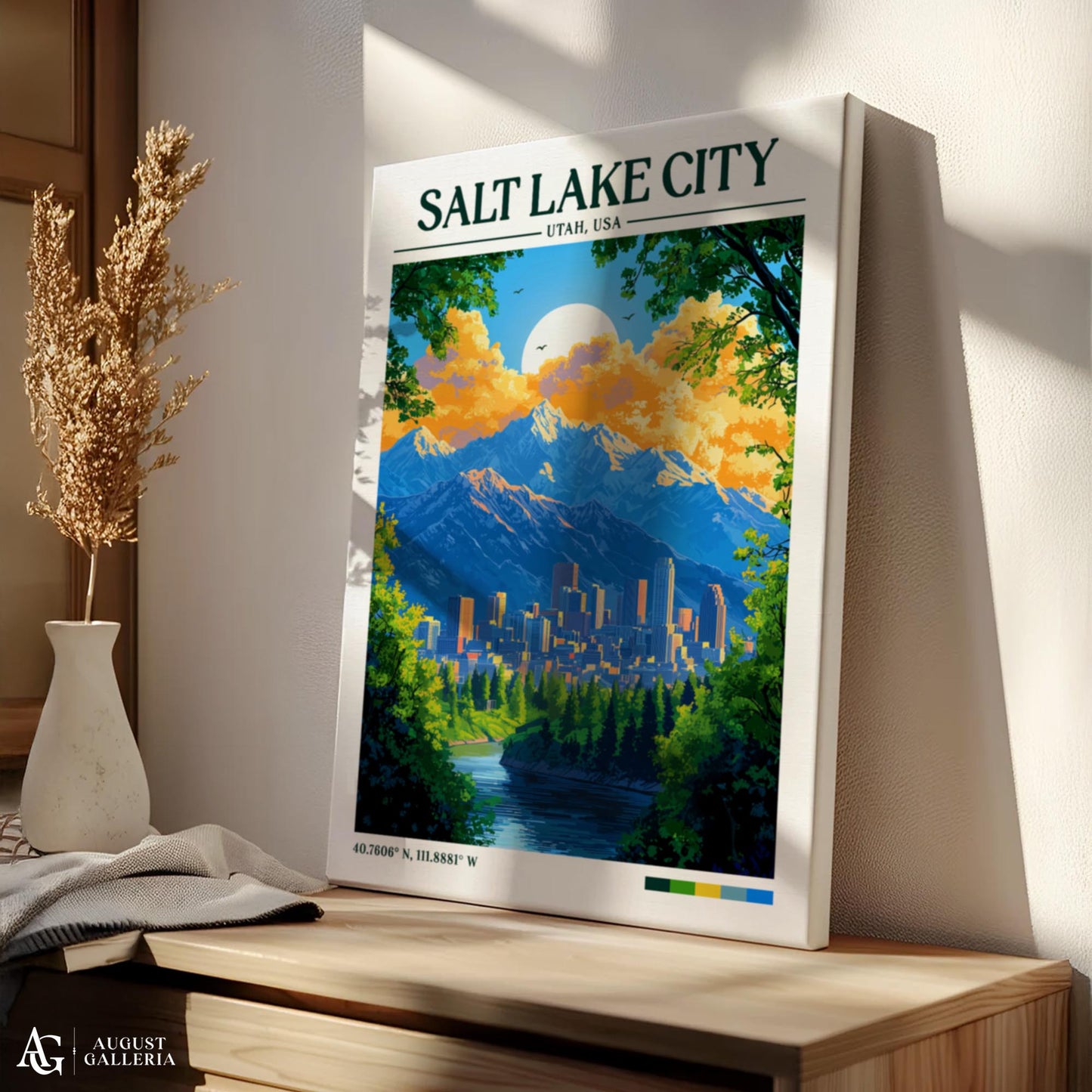 Salt Lake City Retro Travel Print