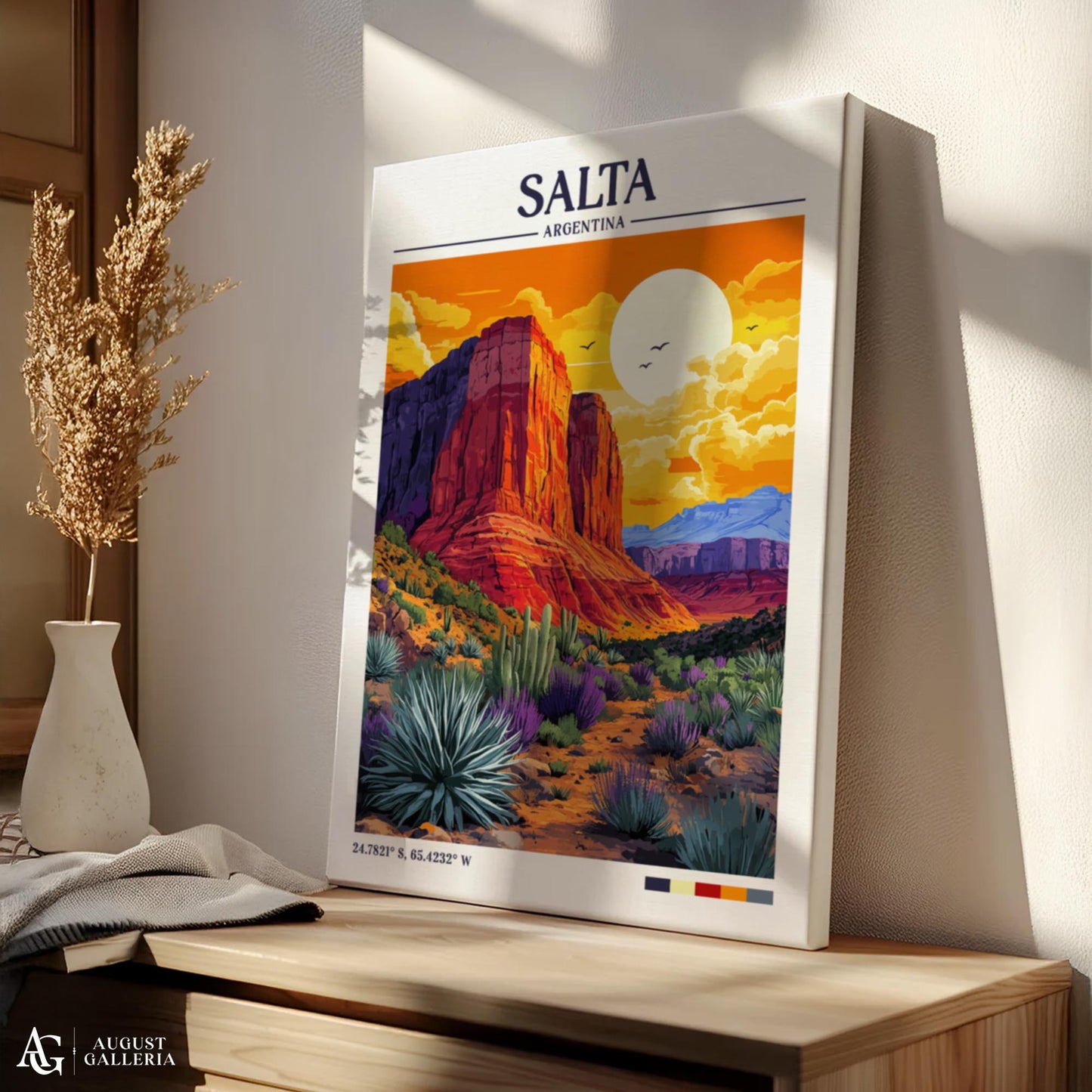 Salta Argentina Retro Travel Print