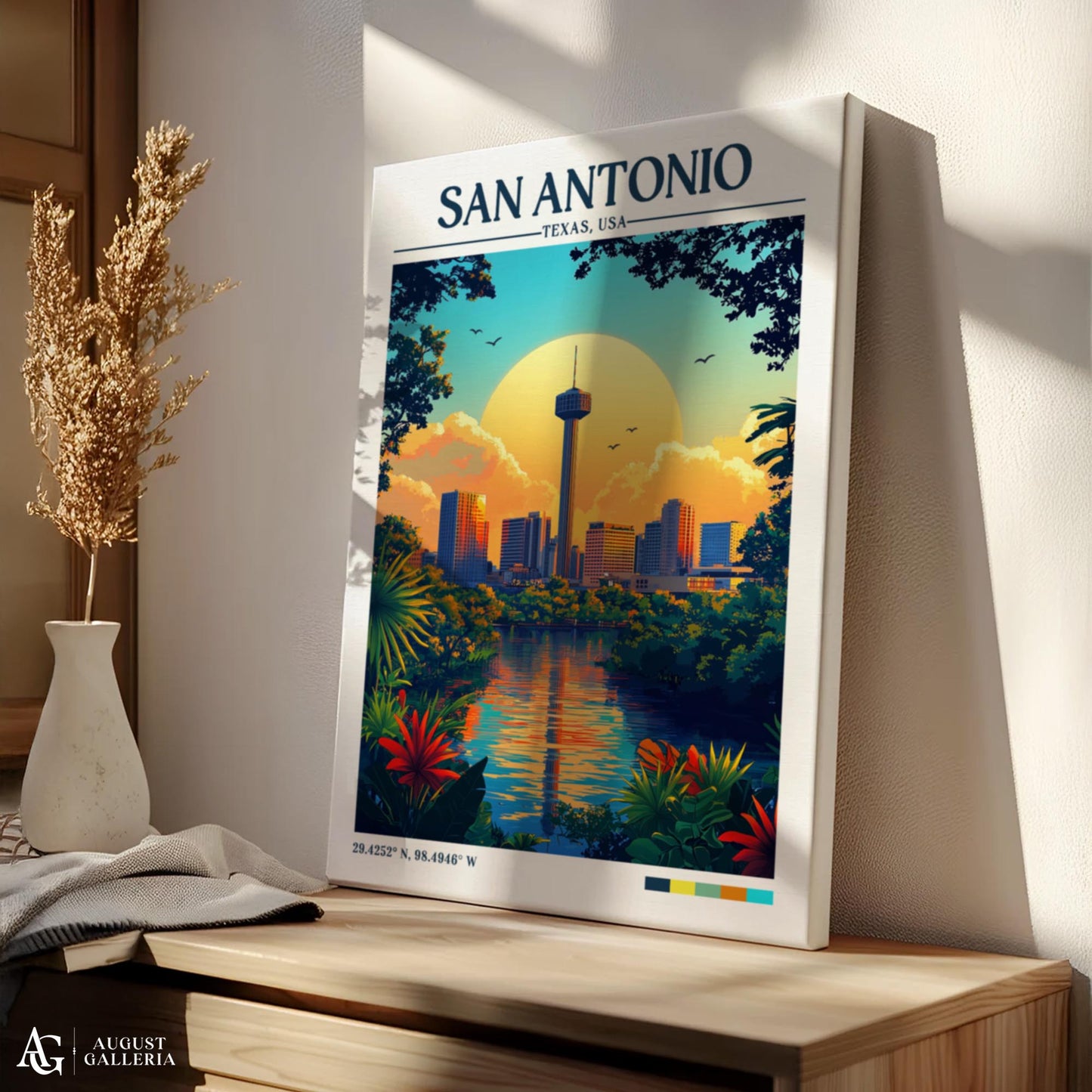 San Antonio Retro Travel Print