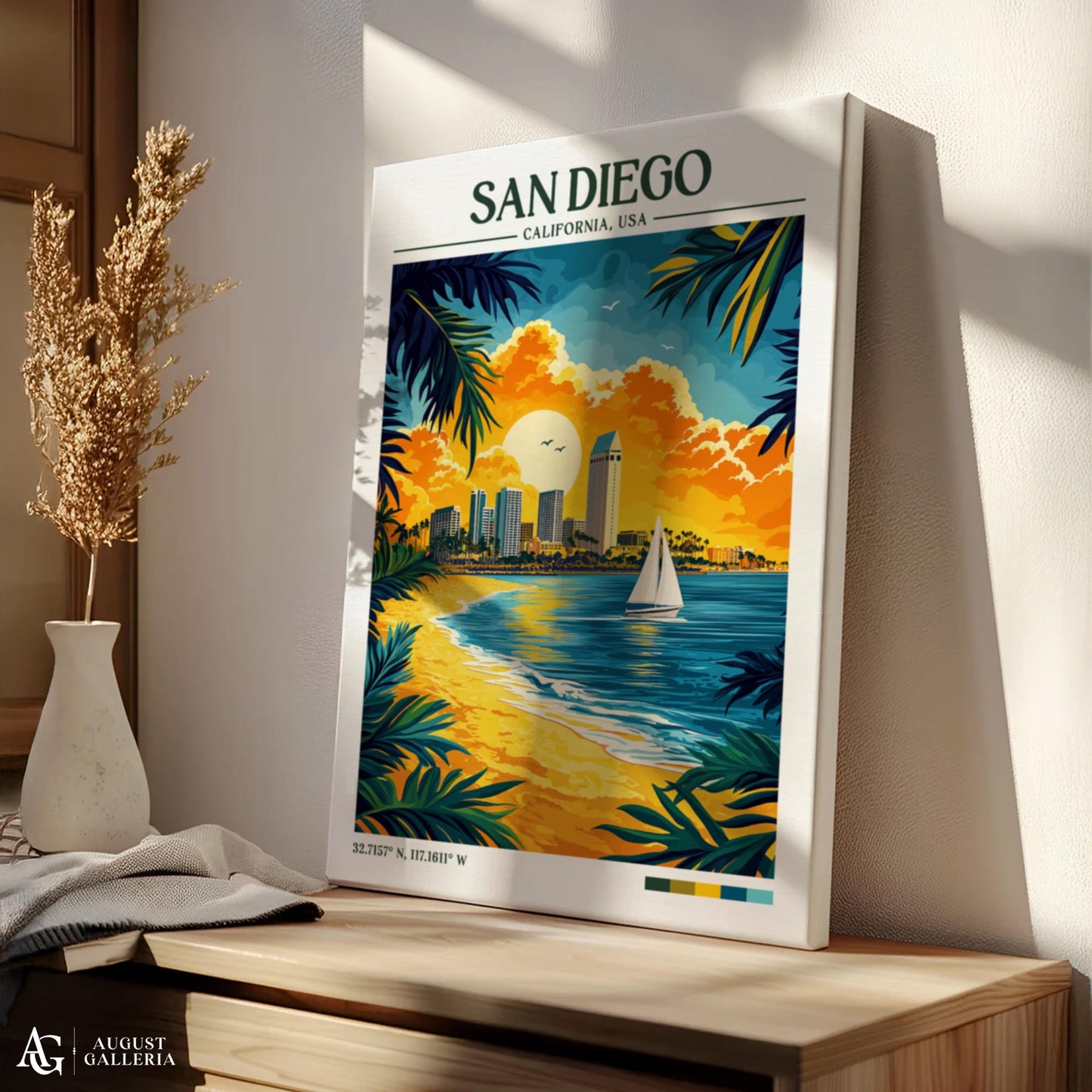 San Diego Retro Travel Print