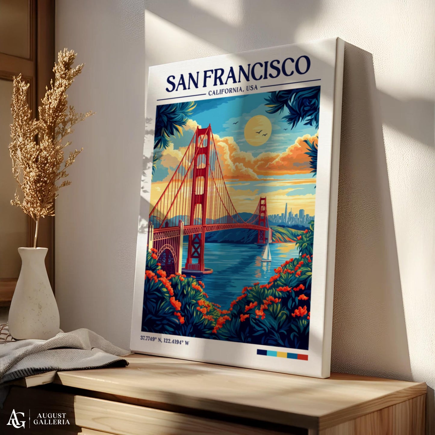 San Francisco Retro Travel Print