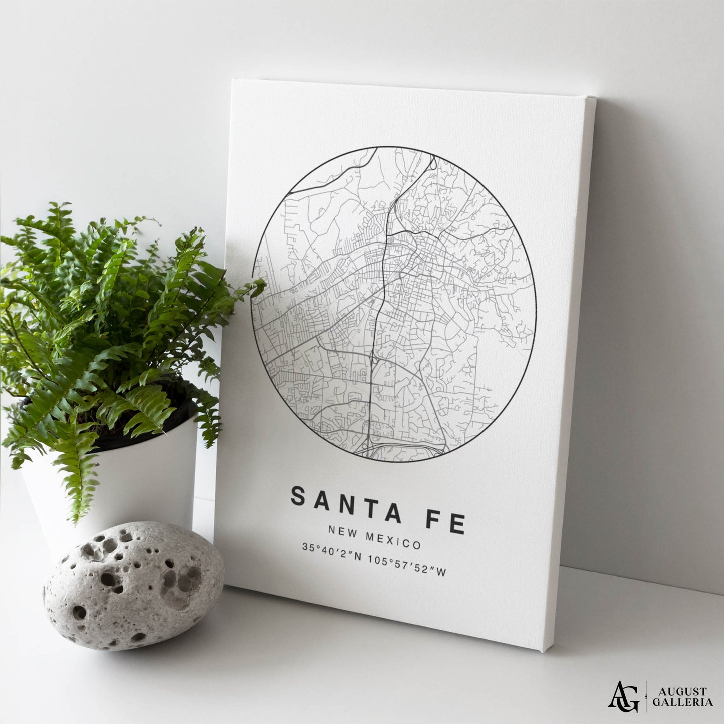 Santa Fe Minimalist Map