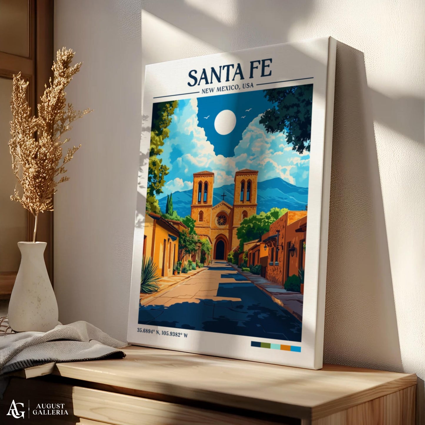 Santa Fe Retro Travel Print