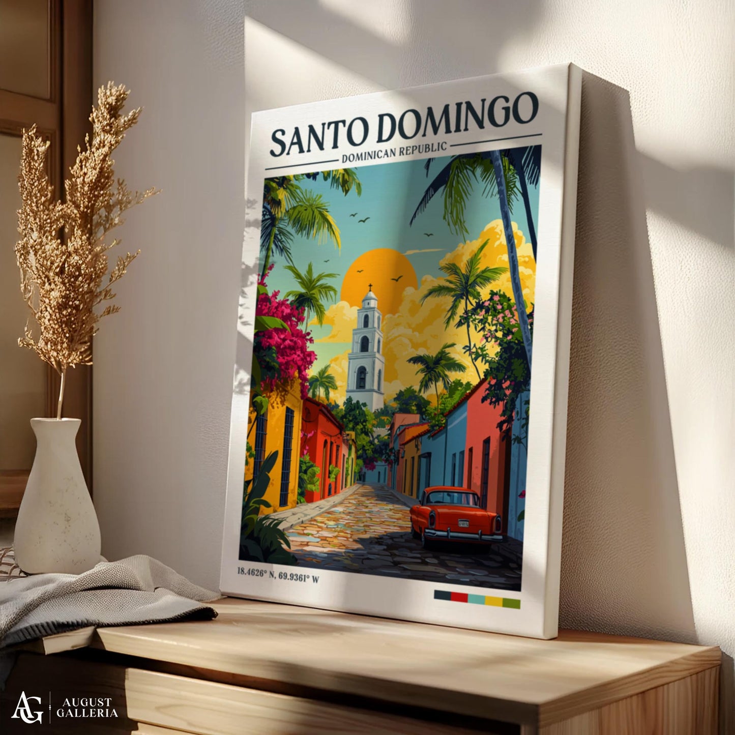 Santo Domingo Retro Travel Print