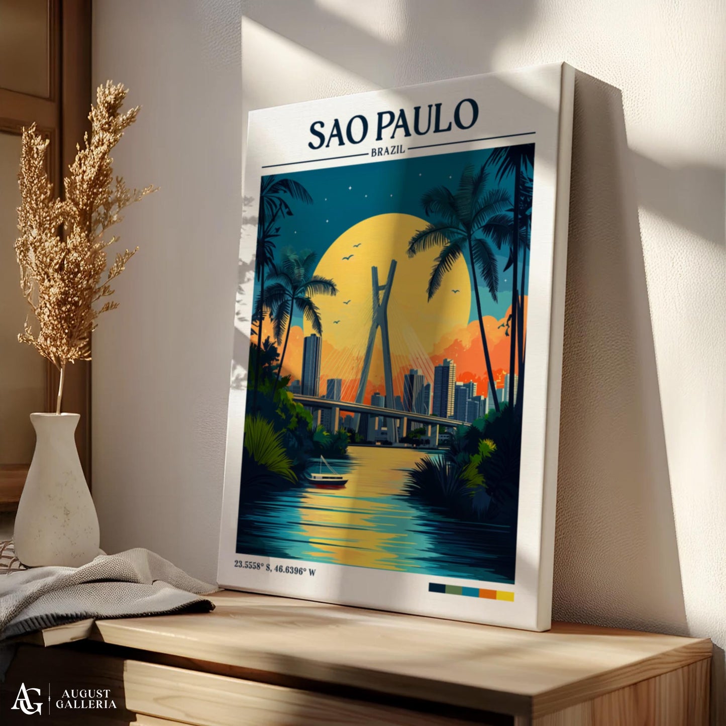 São Paulo Retro Travel Print