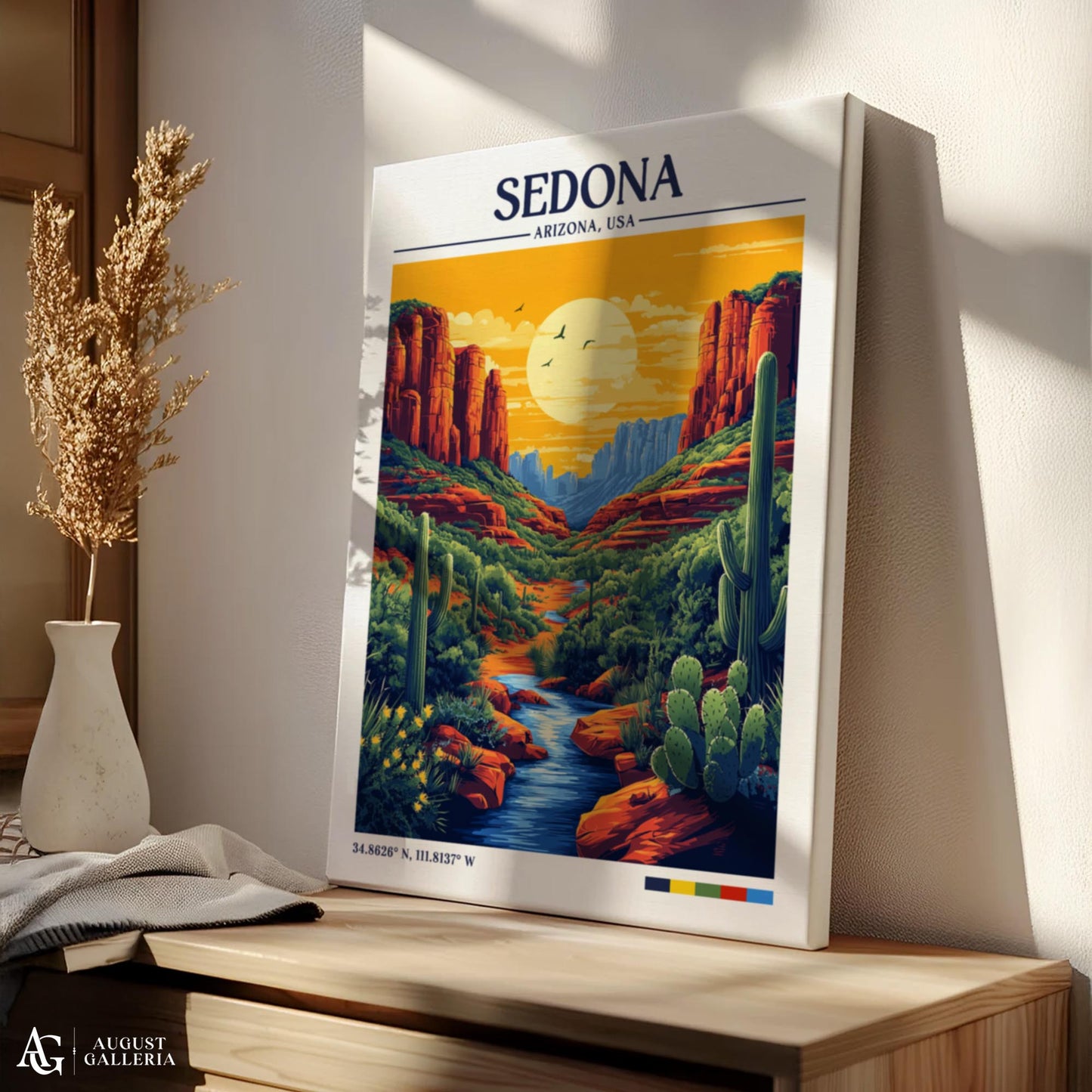 Sedona Arizona Retro Travel Print
