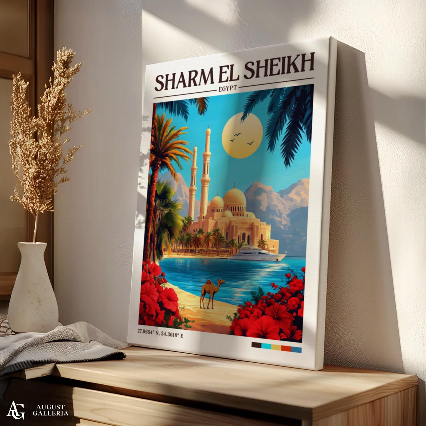 Sharm El Sheikh Retro Travel Print