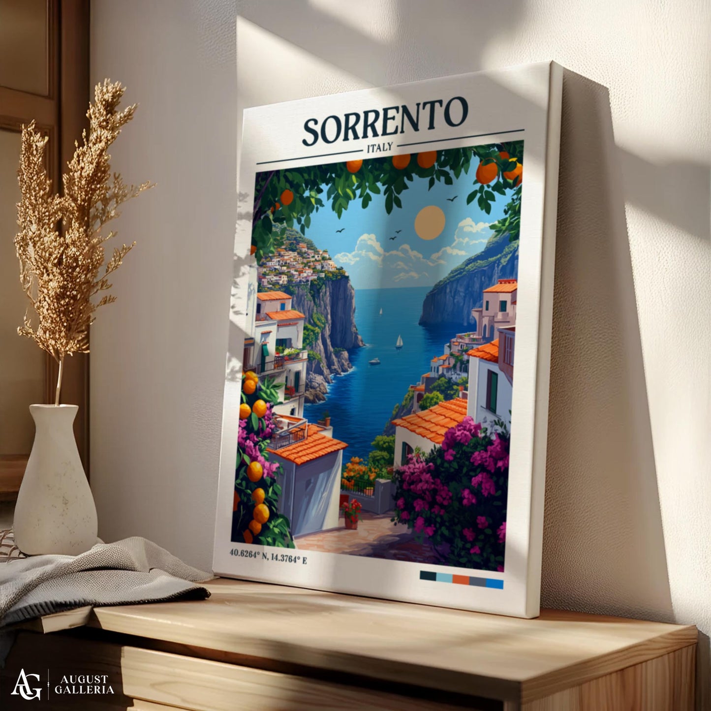 Sorrento Italy Retro Travel Print