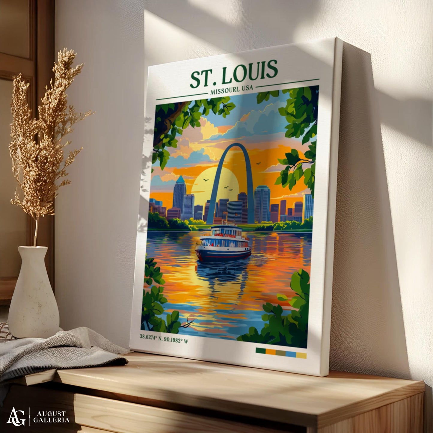 St. Louis Missouri Retro Travel Print